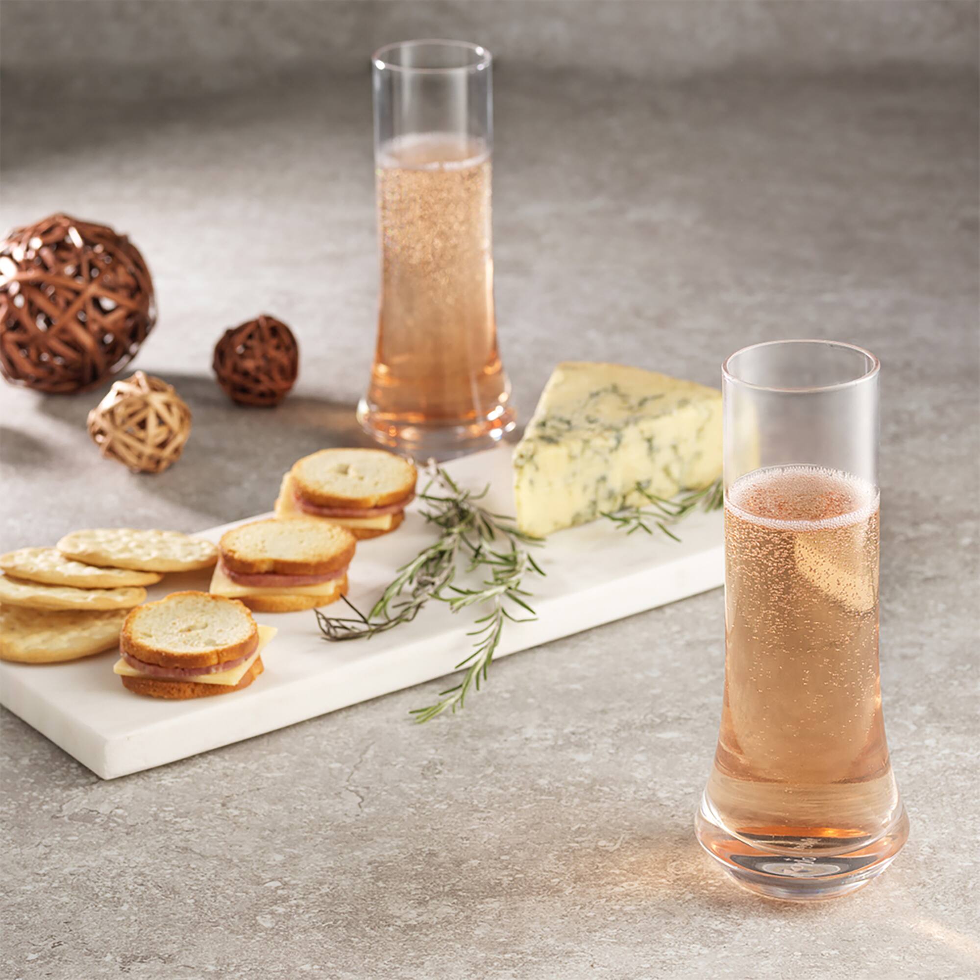 JoyJolt® Cosmos Crystal Champagne Glasses, 4ct.