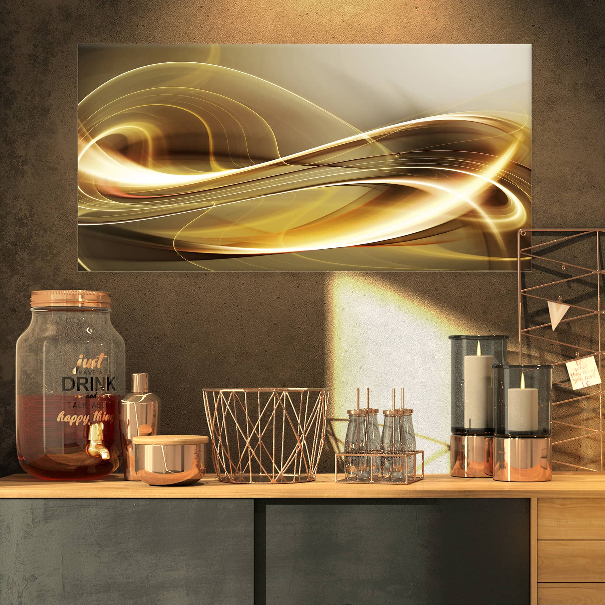 Designart - Elegant Modern Sofa - Large abstract art