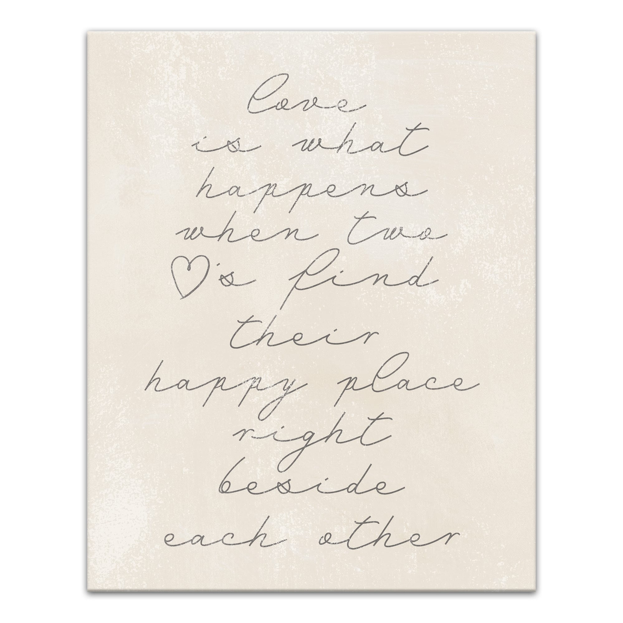 Love is what Happens 16&#x22; x 20&#x22; Canvas Wall Art