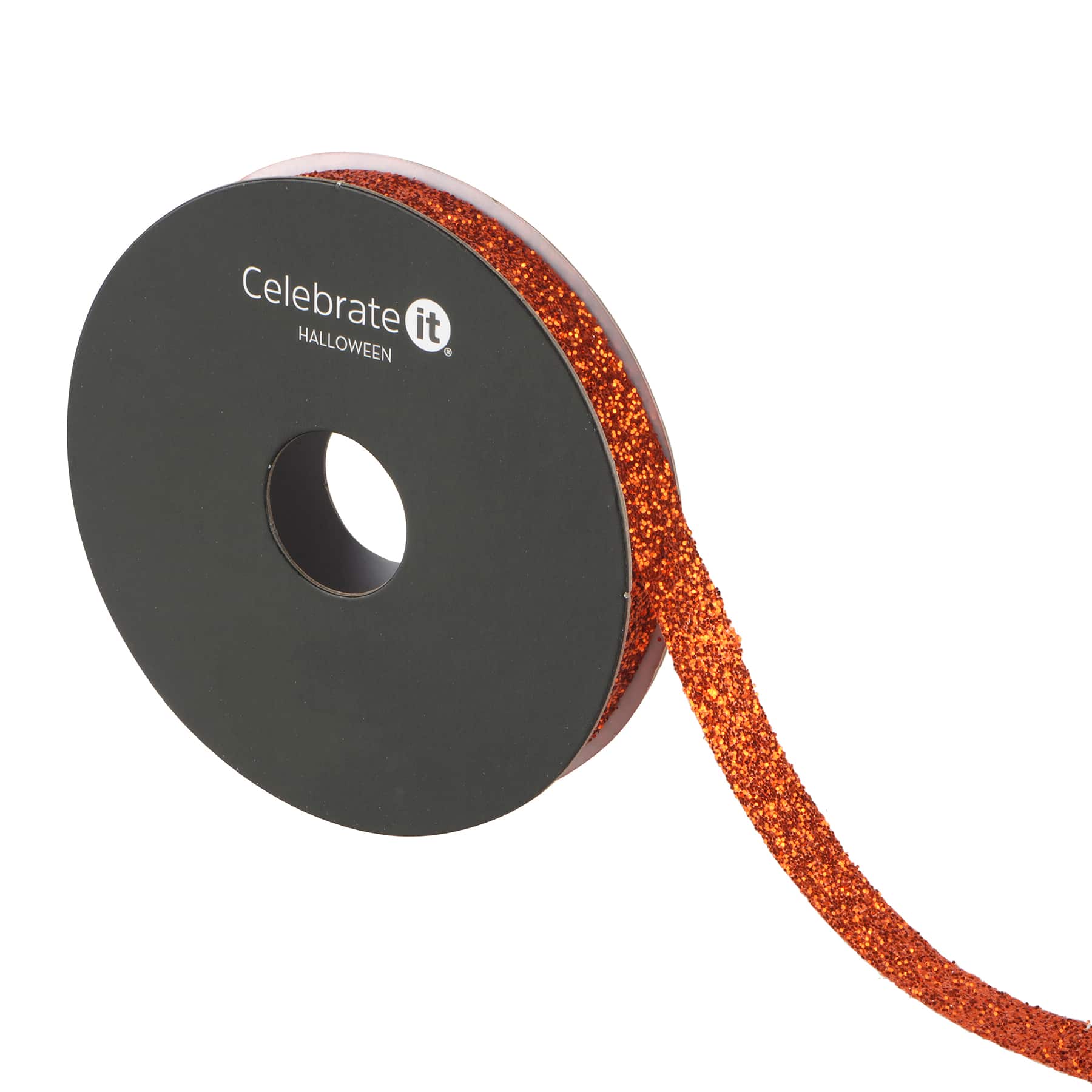 3/8" x 4yd. Orange Glitter Ribbon by Celebrate It® Halloween