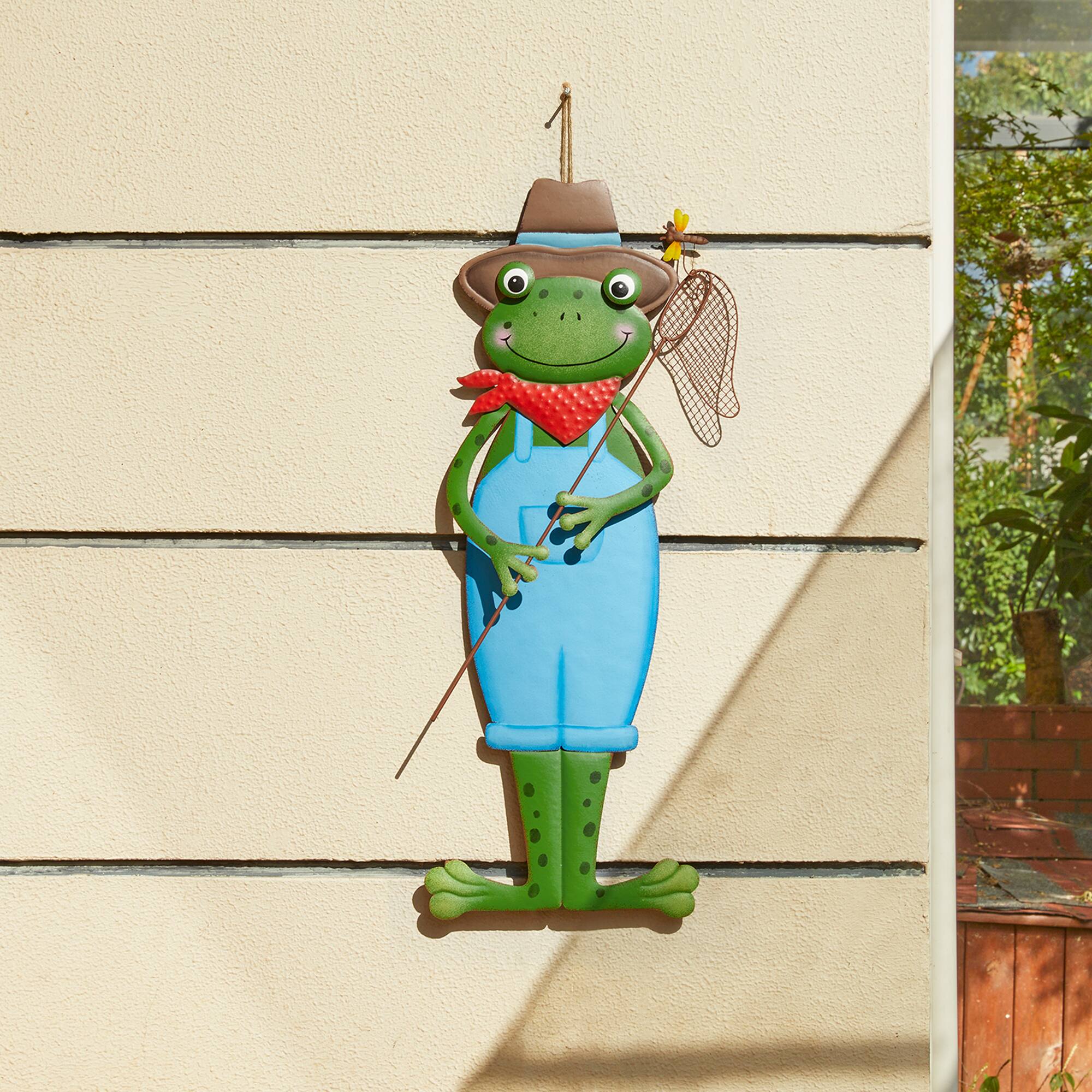 Glitzhome® 36" Metal Standing Frog Yard Stake
