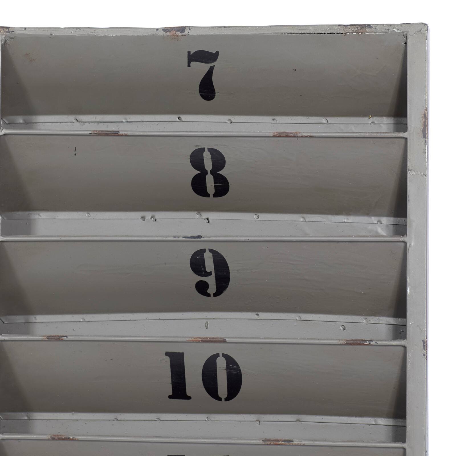 36&#x22; Gray Metal Industrial Memo Board Metal Wall Decor