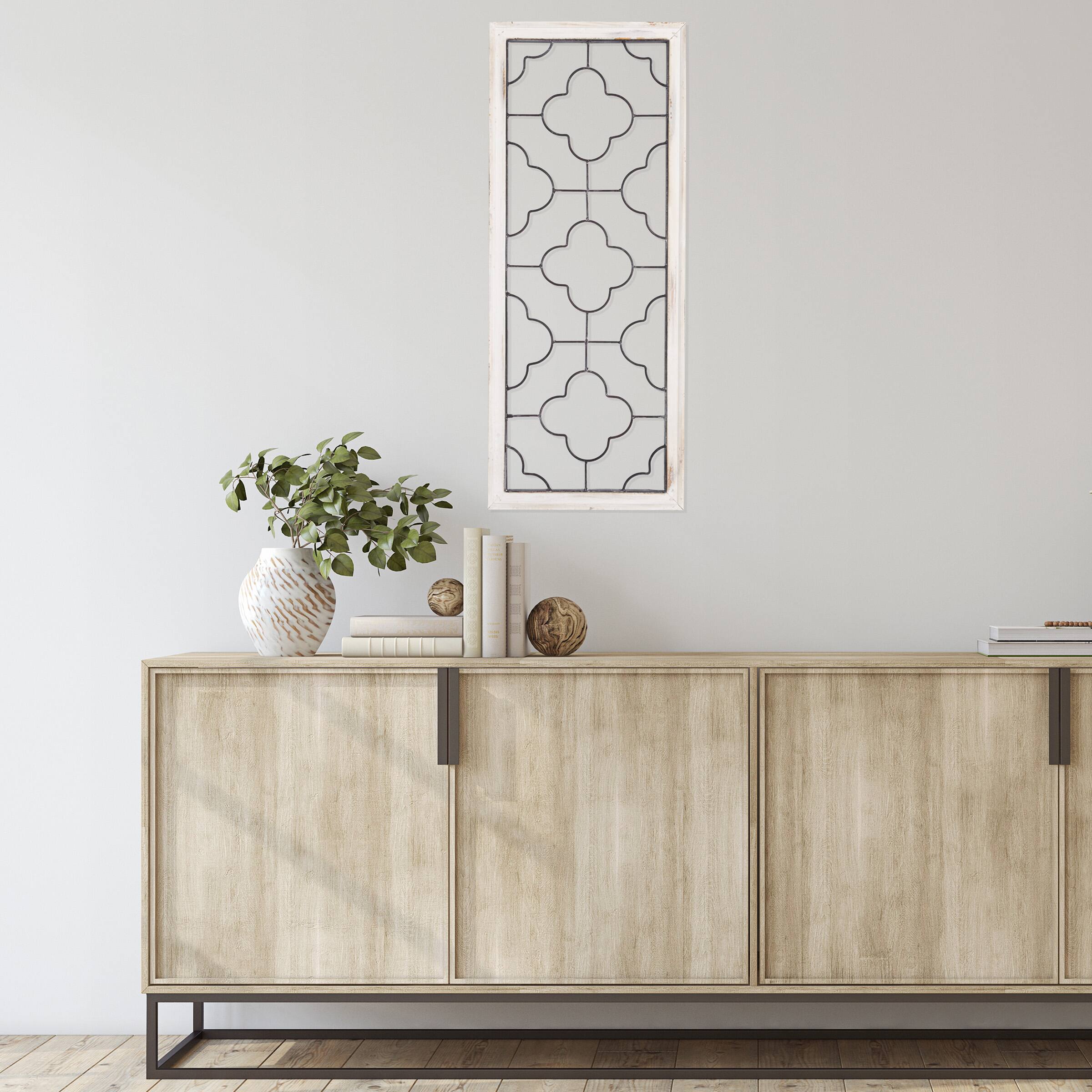 Hastings Home 31&#x22; Metal &#x26; Wood Clover Wall Panel