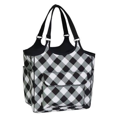 Everything Mary Black & White Check Everything Tote | Michaels