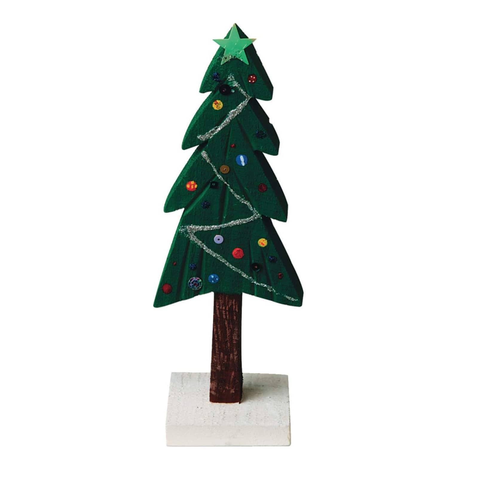 S&S Worldwide® Unfinished Wooden Tree With Base, 6ct.