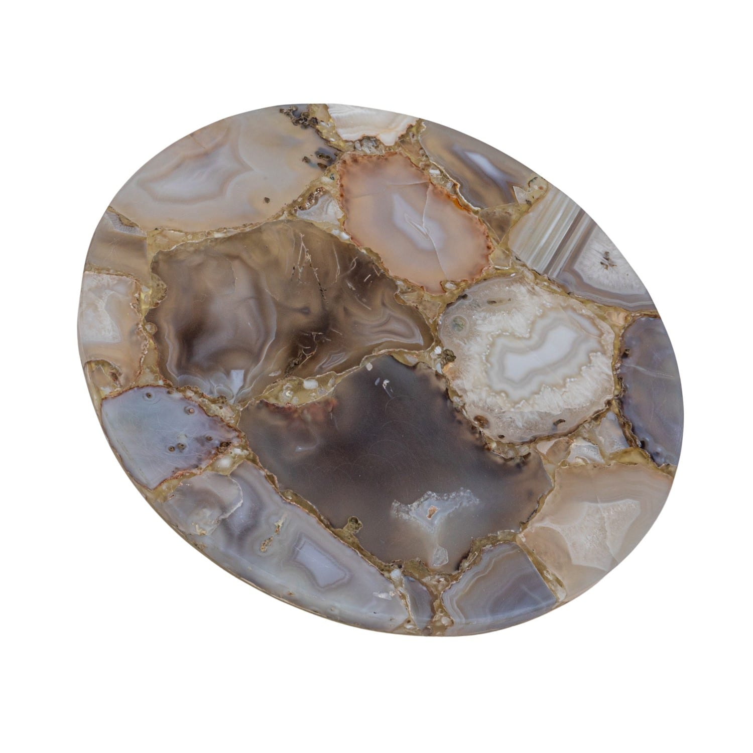 11&#x22; Multicolor Round Agate Cheese Board