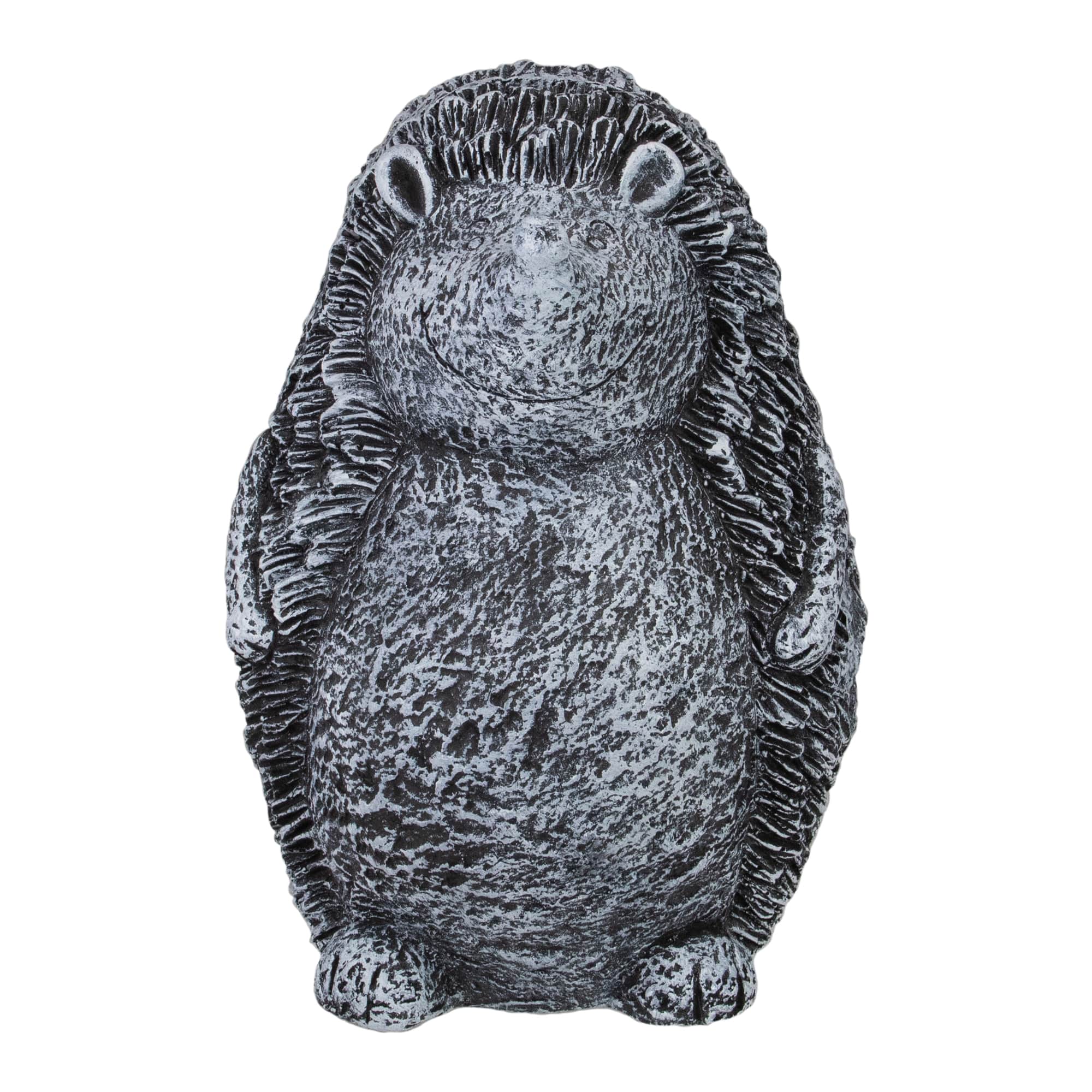 15&#x22; Gray Standing Hedgehog Outdoor Garden Statue