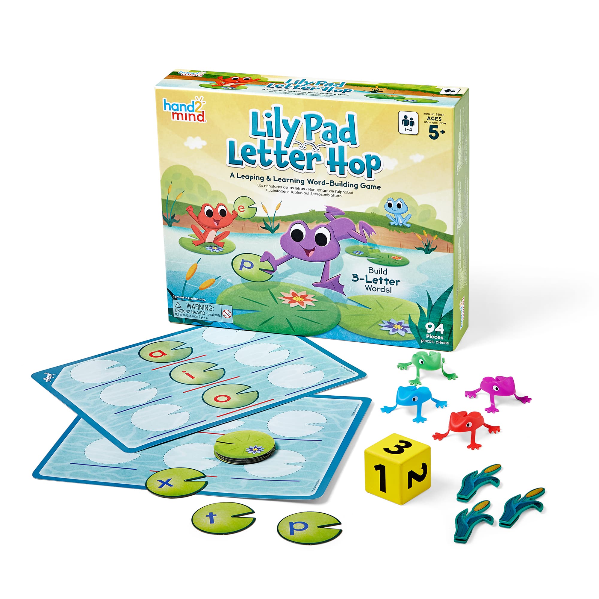 hand2mind Leapin' Lily Pads Letter Hop CVC Game Set