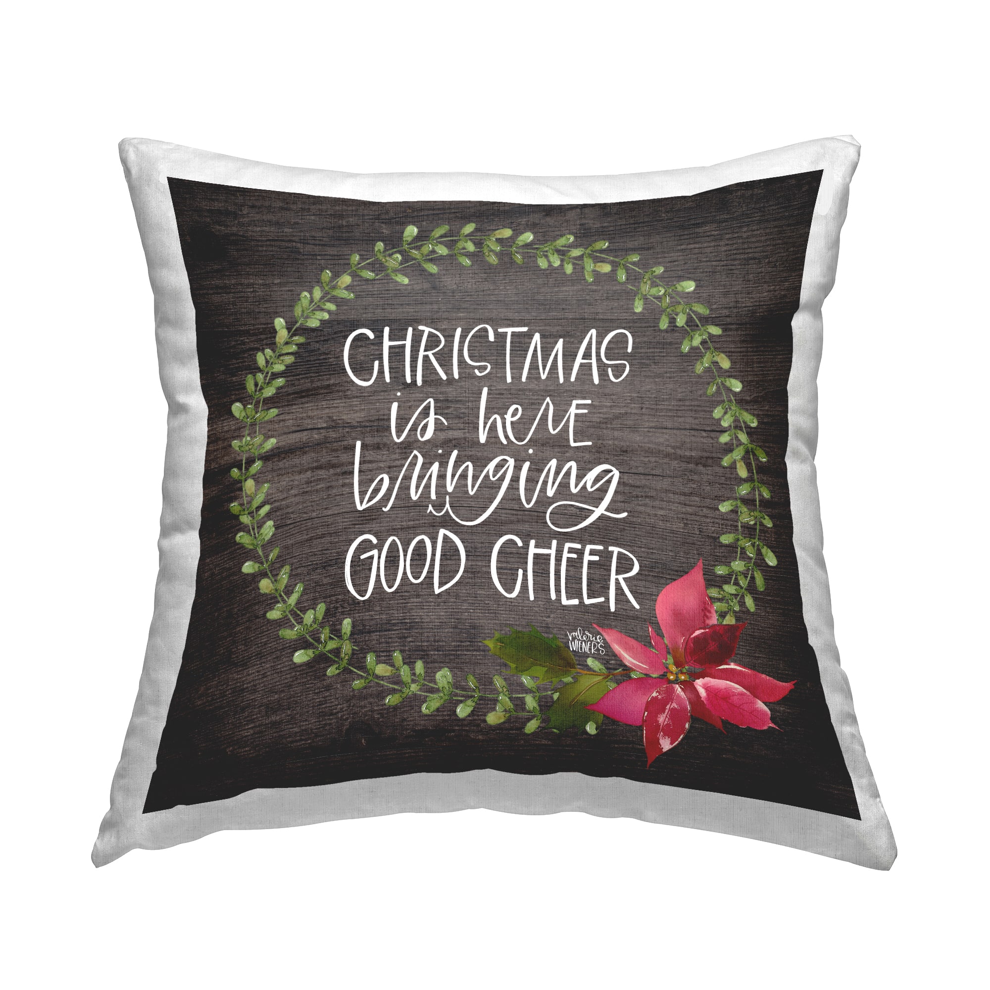 Stupell Industries Christmas Bringing Good Cheer Throw Pillow