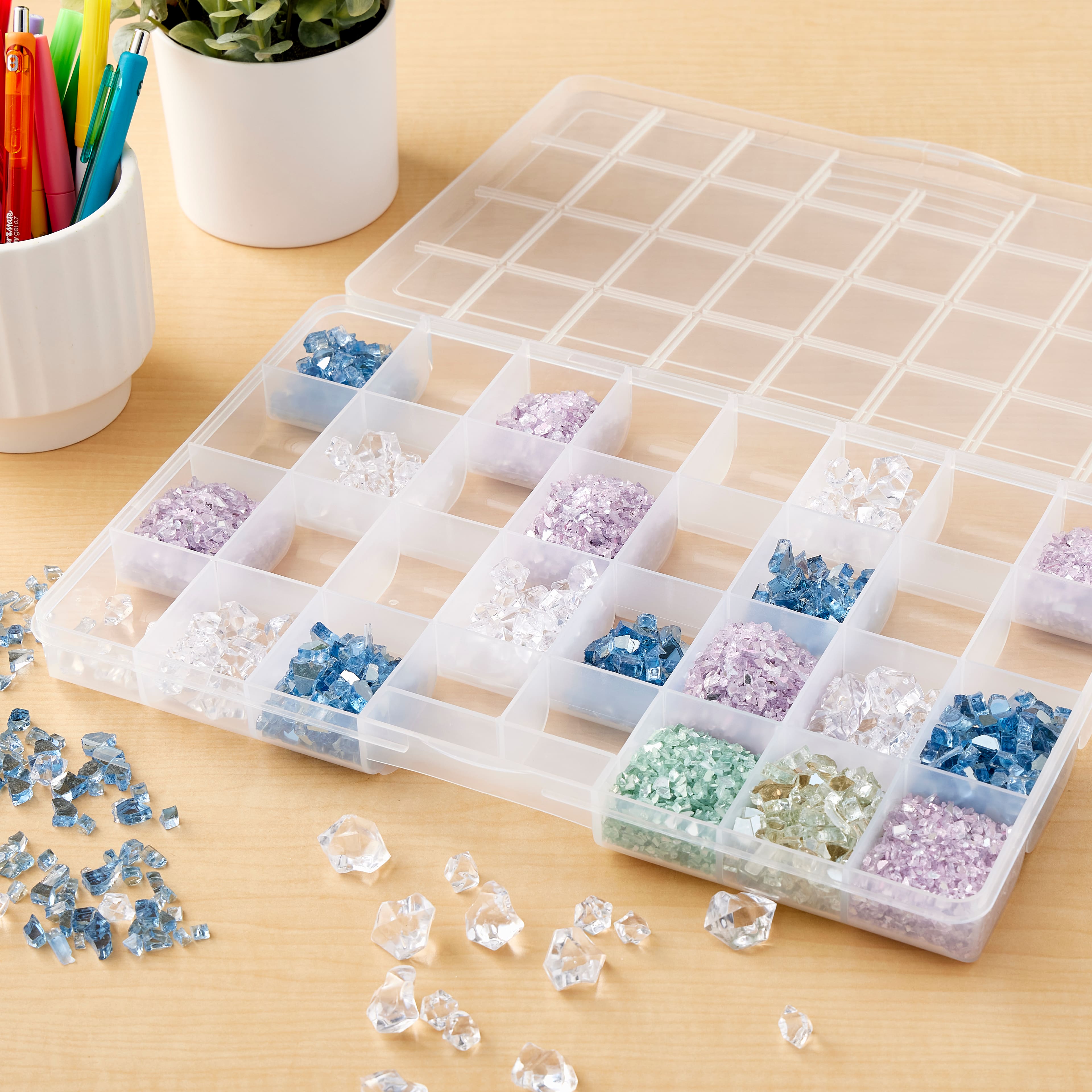 6 Pack: 13.7" No-Spill Craft Storage Organizer by Bead Landing™