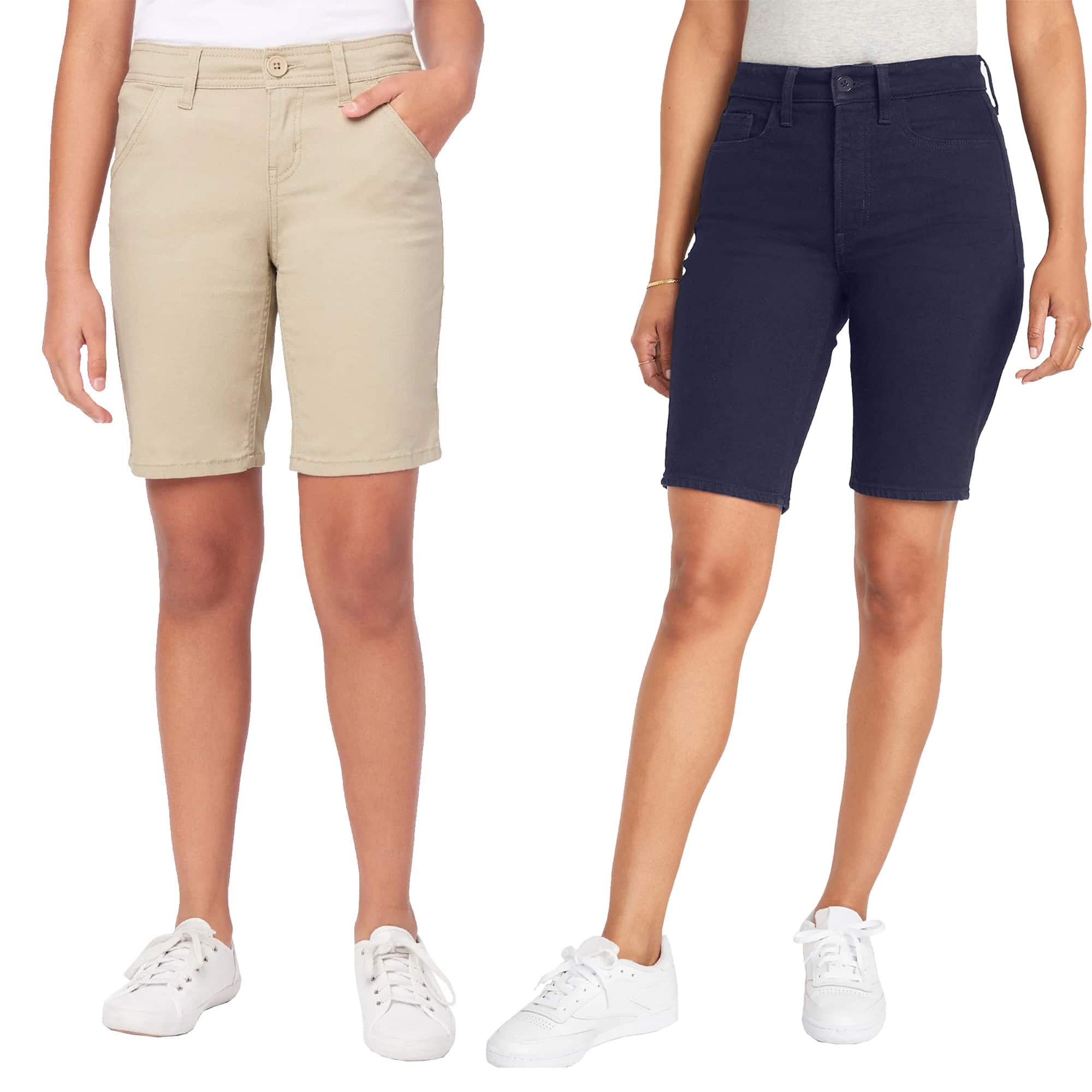 Galaxy by Harvic 2 Pack Juniors School Uniform Super Stretch Bermuda Shorts