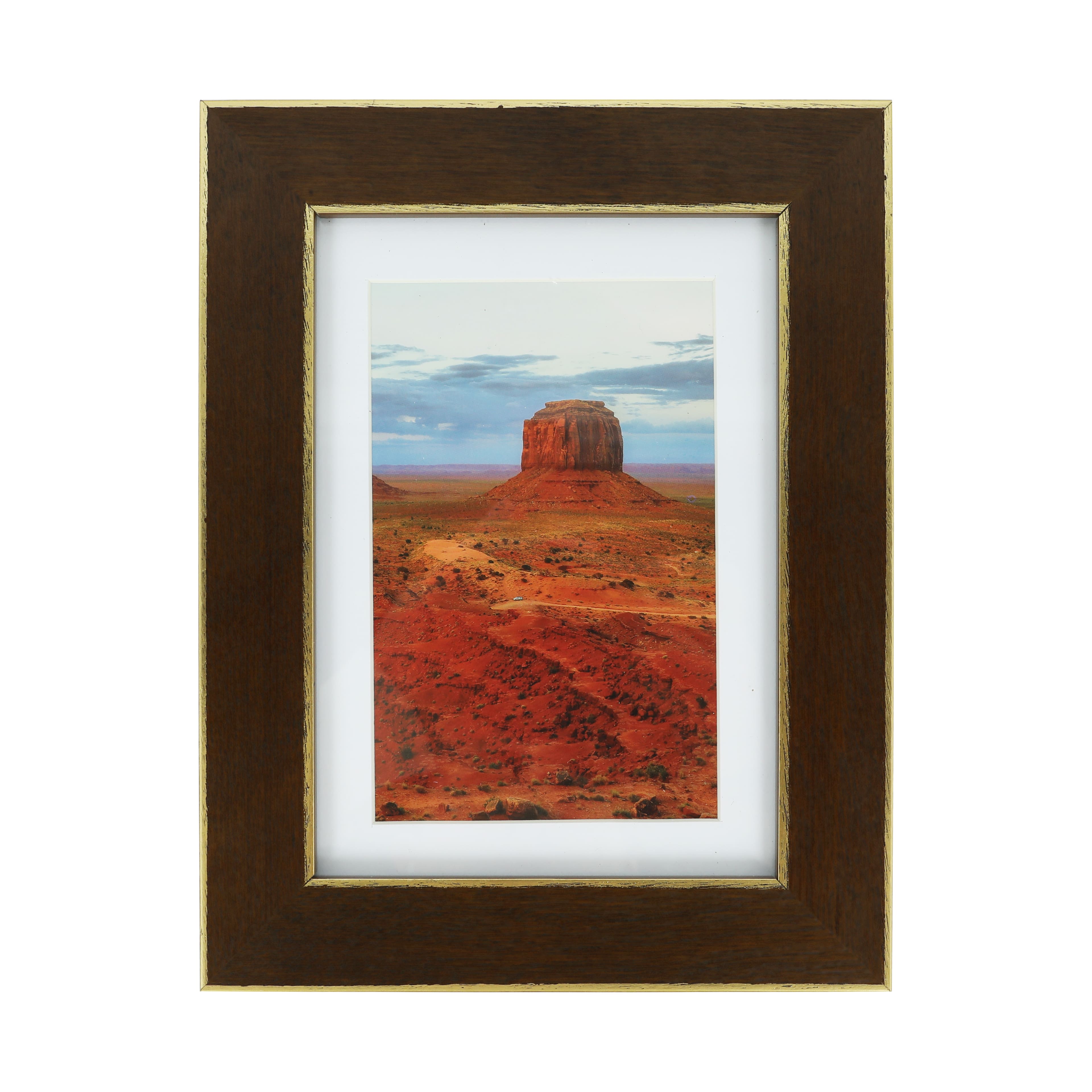 Gallery Walnut &#x26; Gold Trim Frame with Mat by Studio D&#xE9;cor&#xAE;