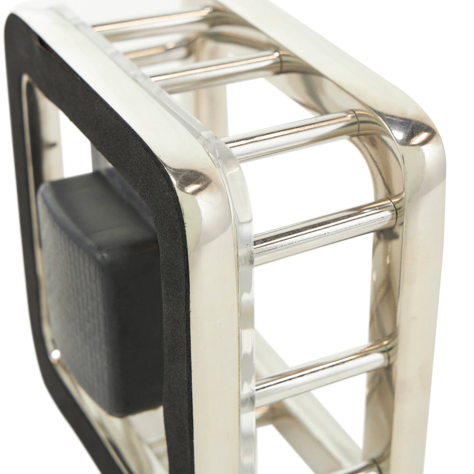 6" Silver Aluminum Geometric Dimensional Open Frame Clock