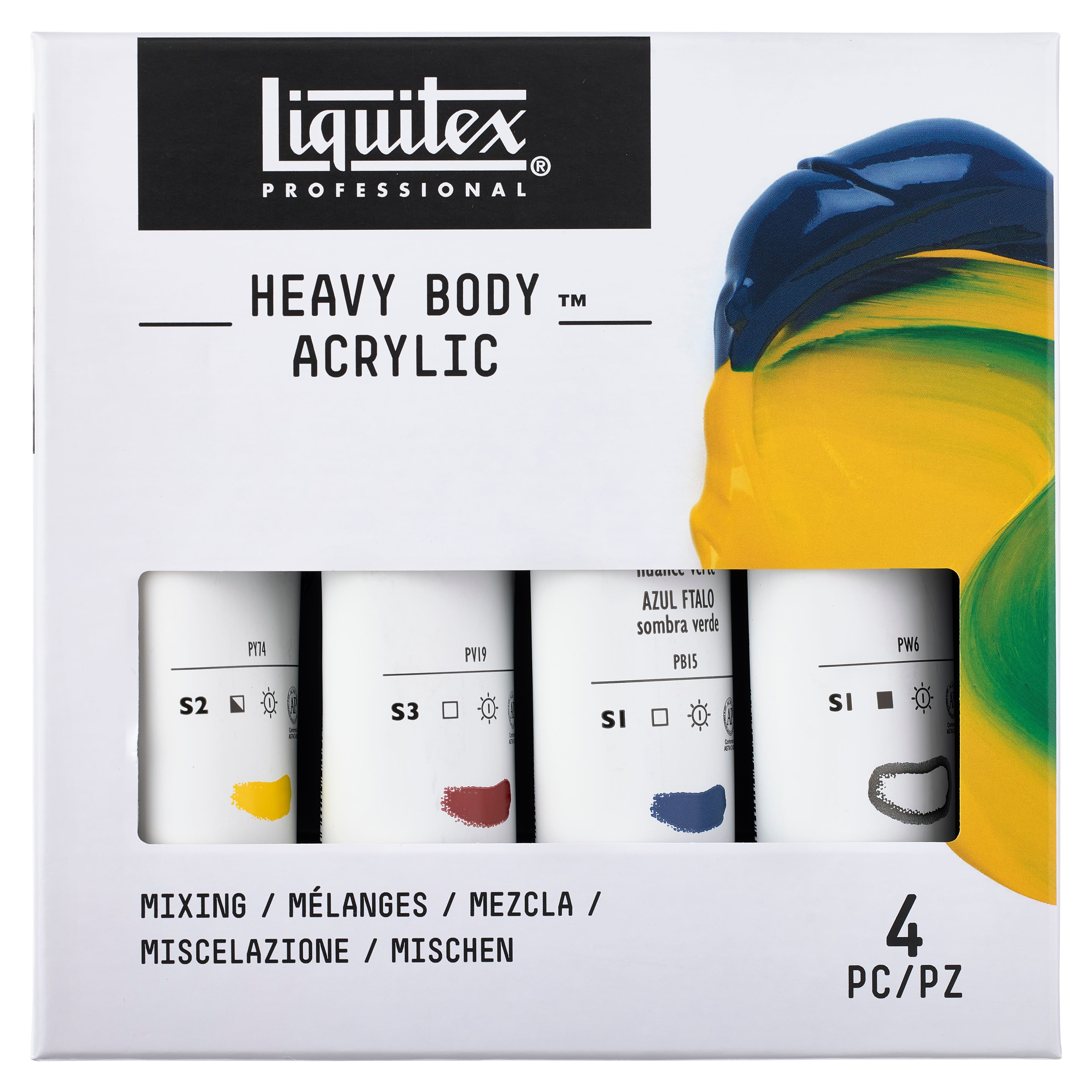 Liquitex Heavy Body Acrylic Mixing 4 Primary Color Set