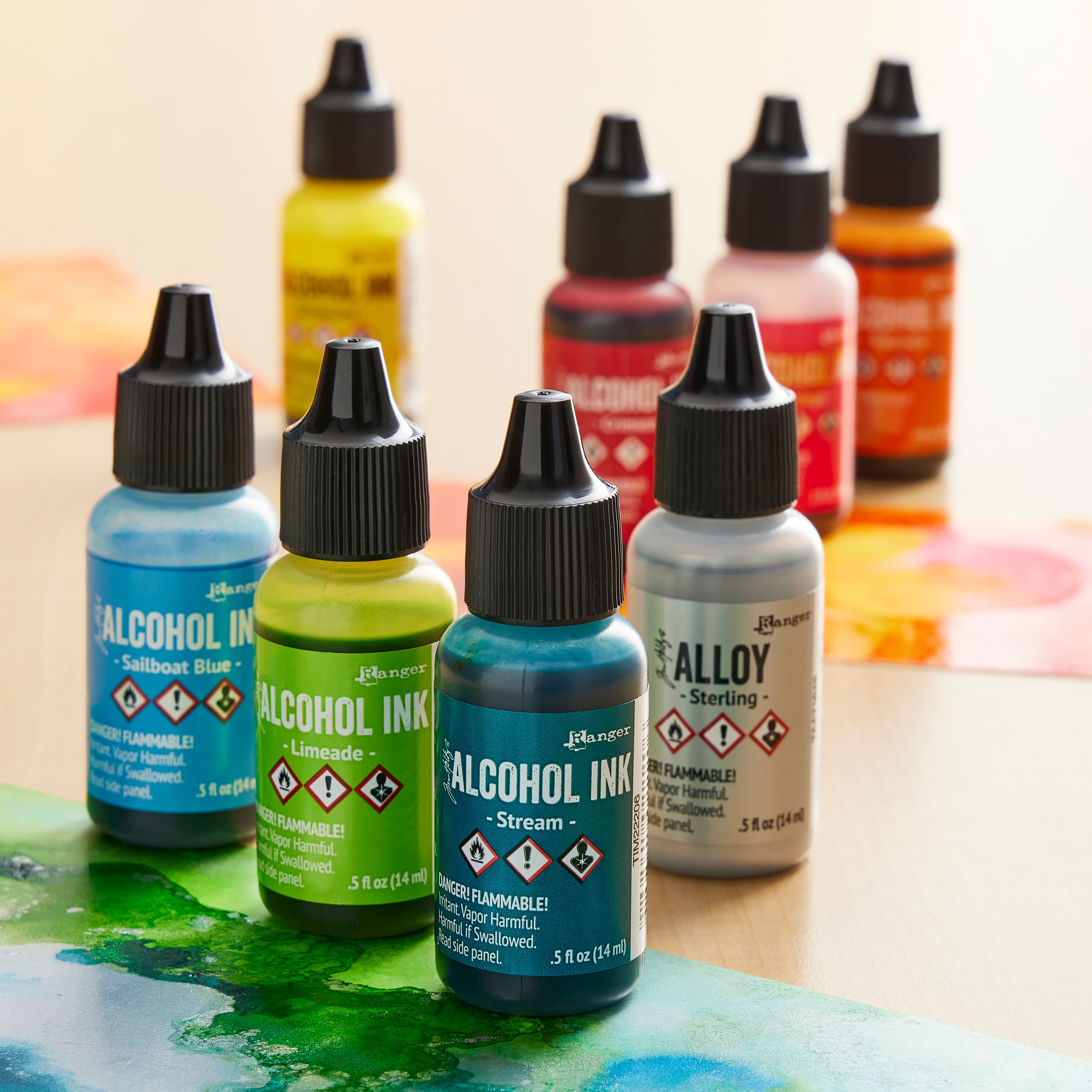 6 Packs: 8 ct. (48 total) Tim Holtz&#xAE; Spectrum Alcohol Ink Set