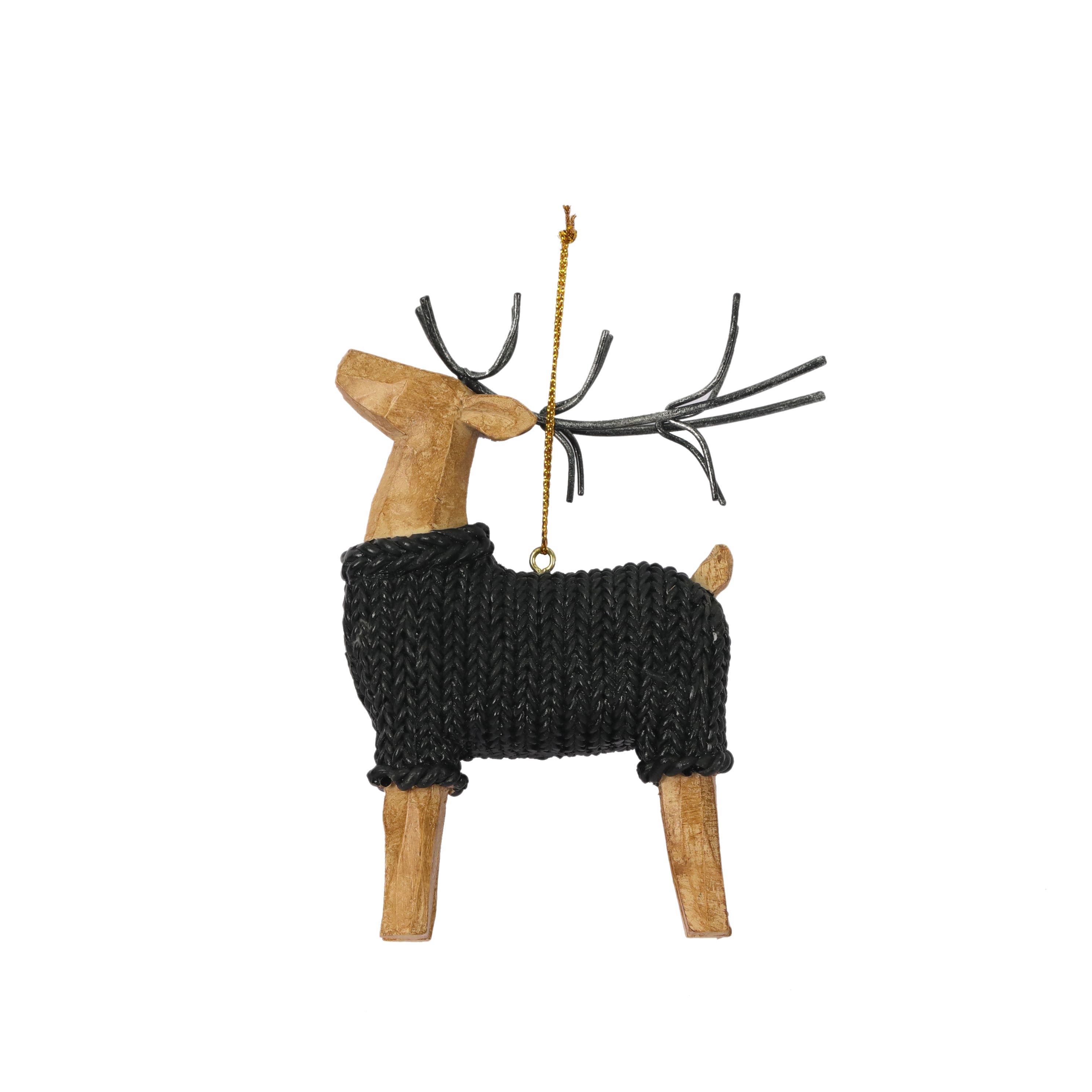 Chandail de No&#xEB;l de caribou tricot&#xE9; ornemental assorti d&#x27;Ashland, 1&#xA0;unit&#xE9;