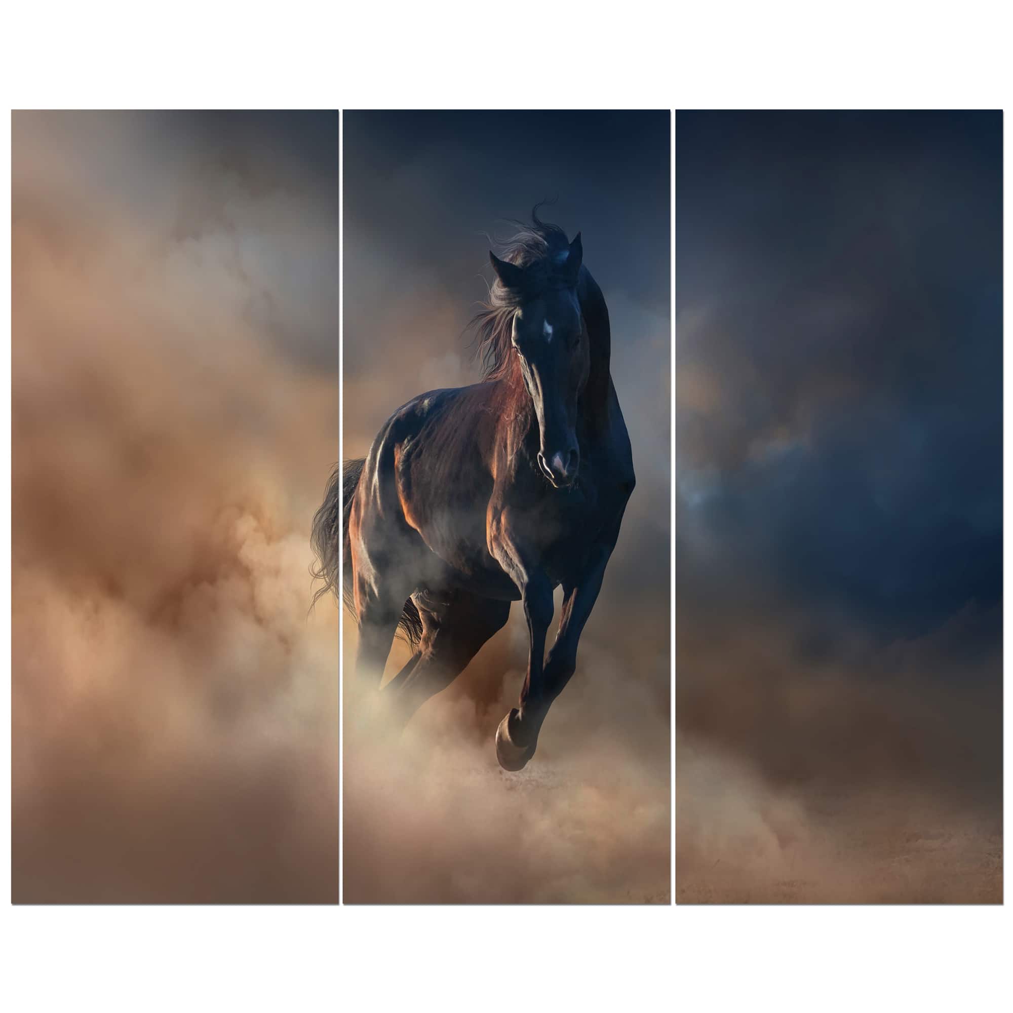 Designart - Black stallion horse