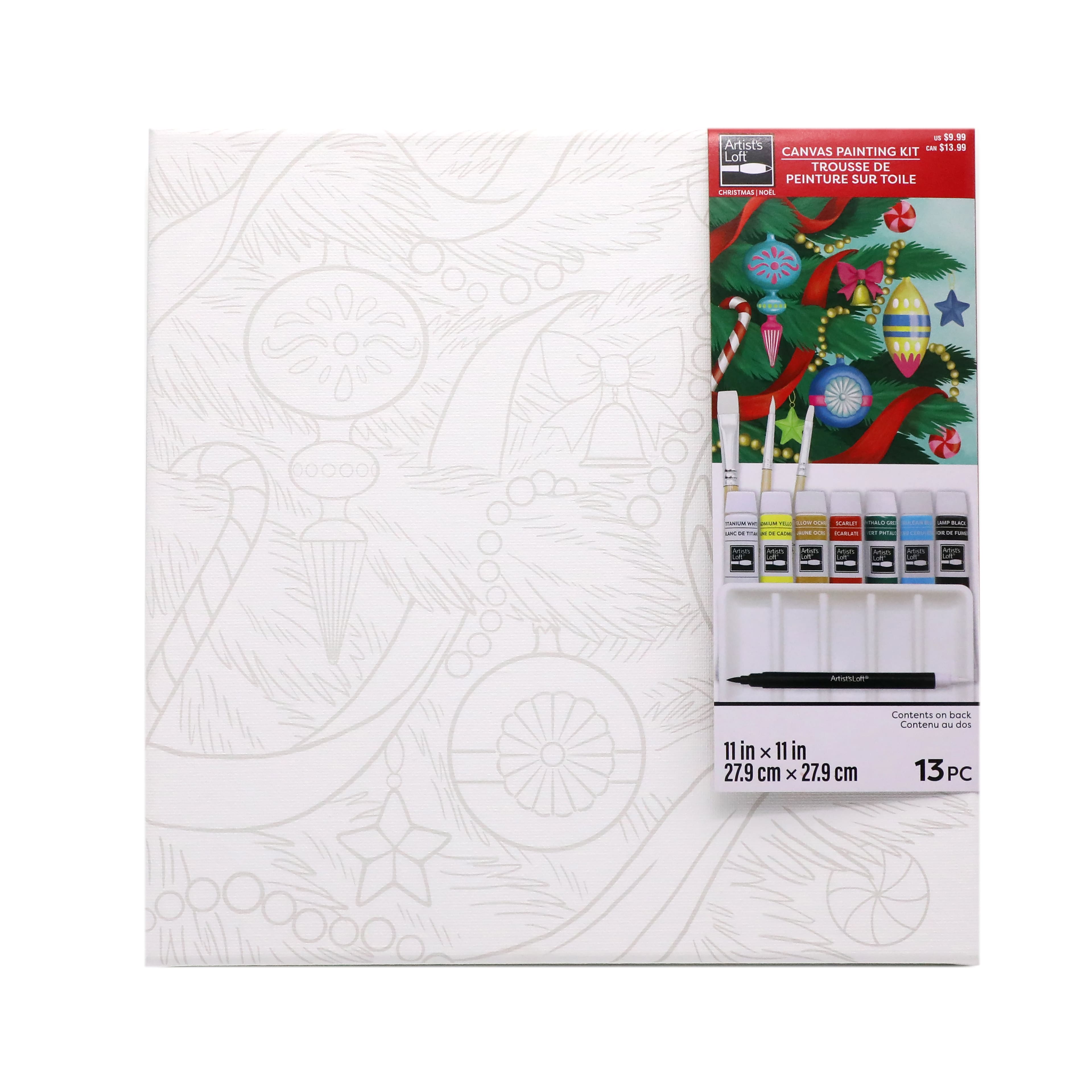 Tree Ornaments Canvas Painting Kit by Artist&#x27;s Loft&#xAE; Christmas