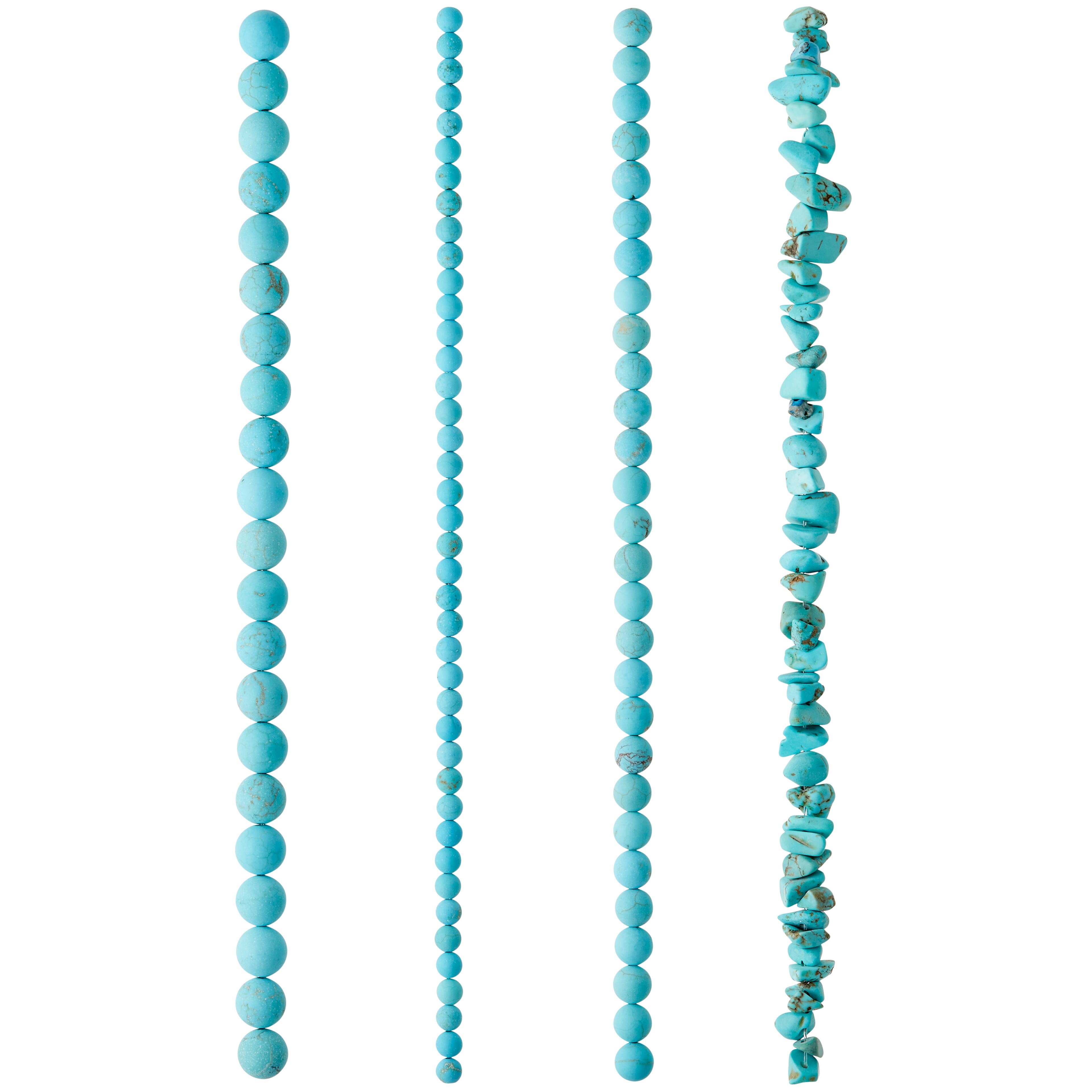 6 Pack: Turquoise-Dyed Howlite Beads Value Pack by Bead Landing&#x2122;