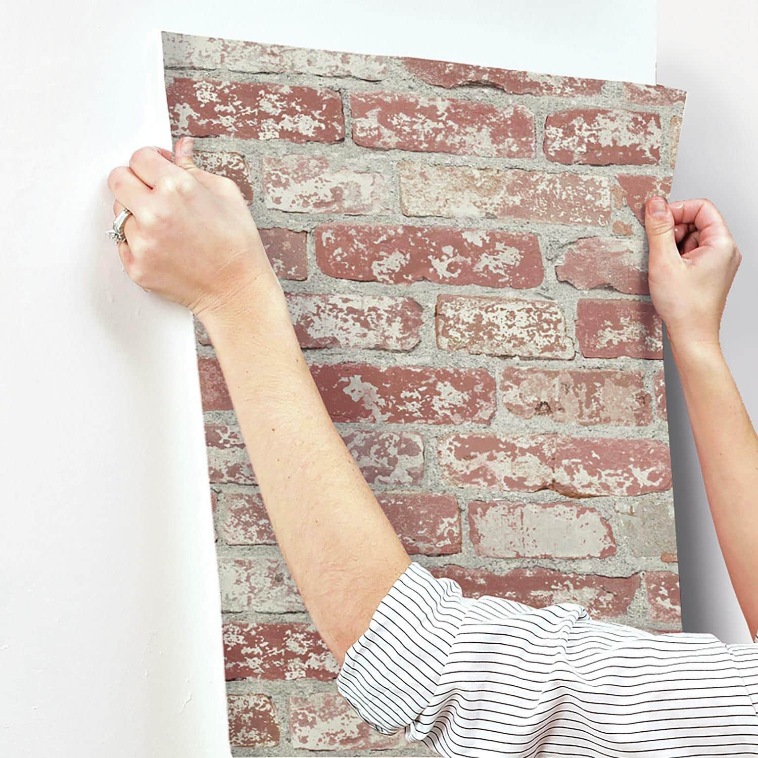RoomMates Stuccoed Brick Peel & Stick Wallpaper