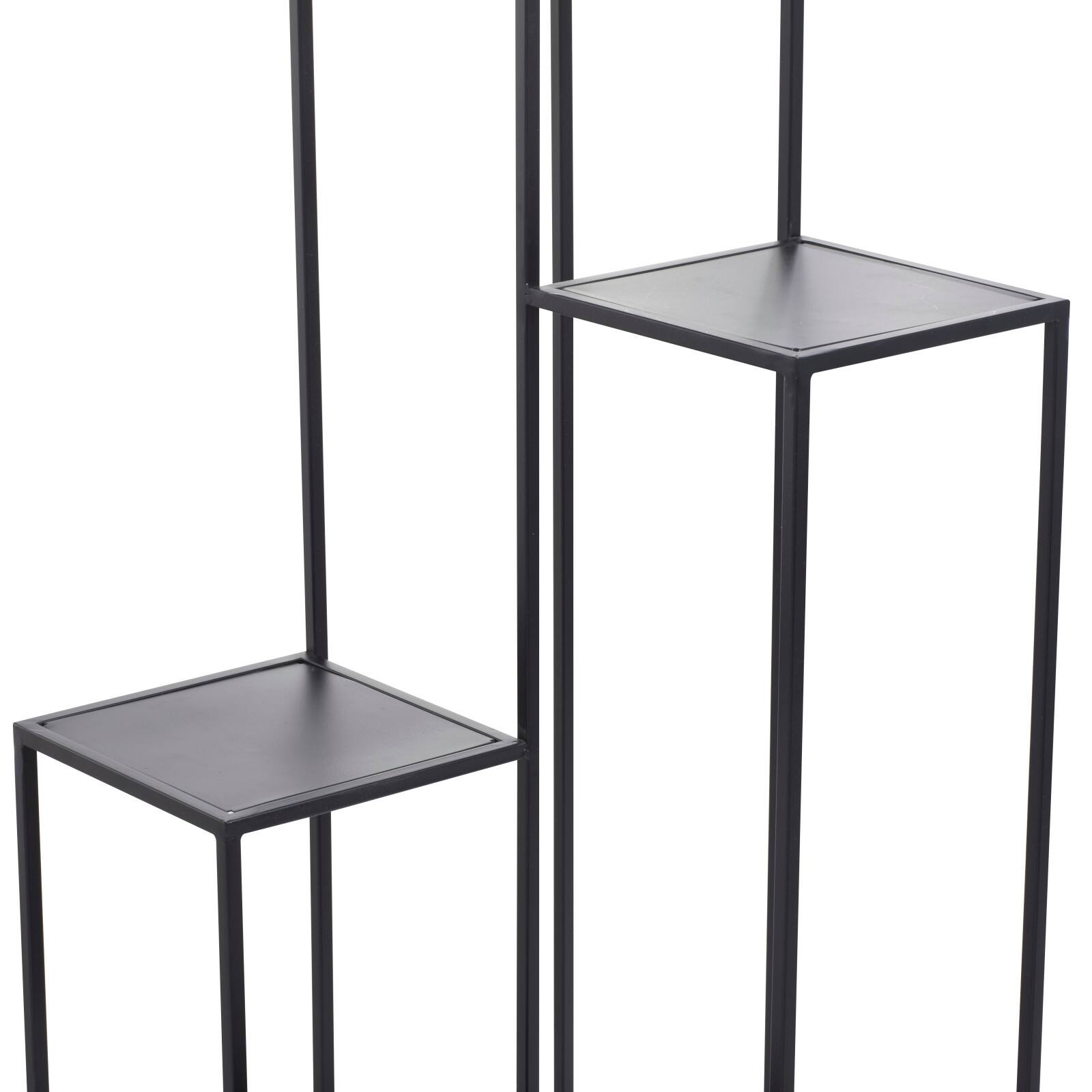 Black Iron Modern Plantstand, 40&#x22; x 16&#x22; x 16&#x22;