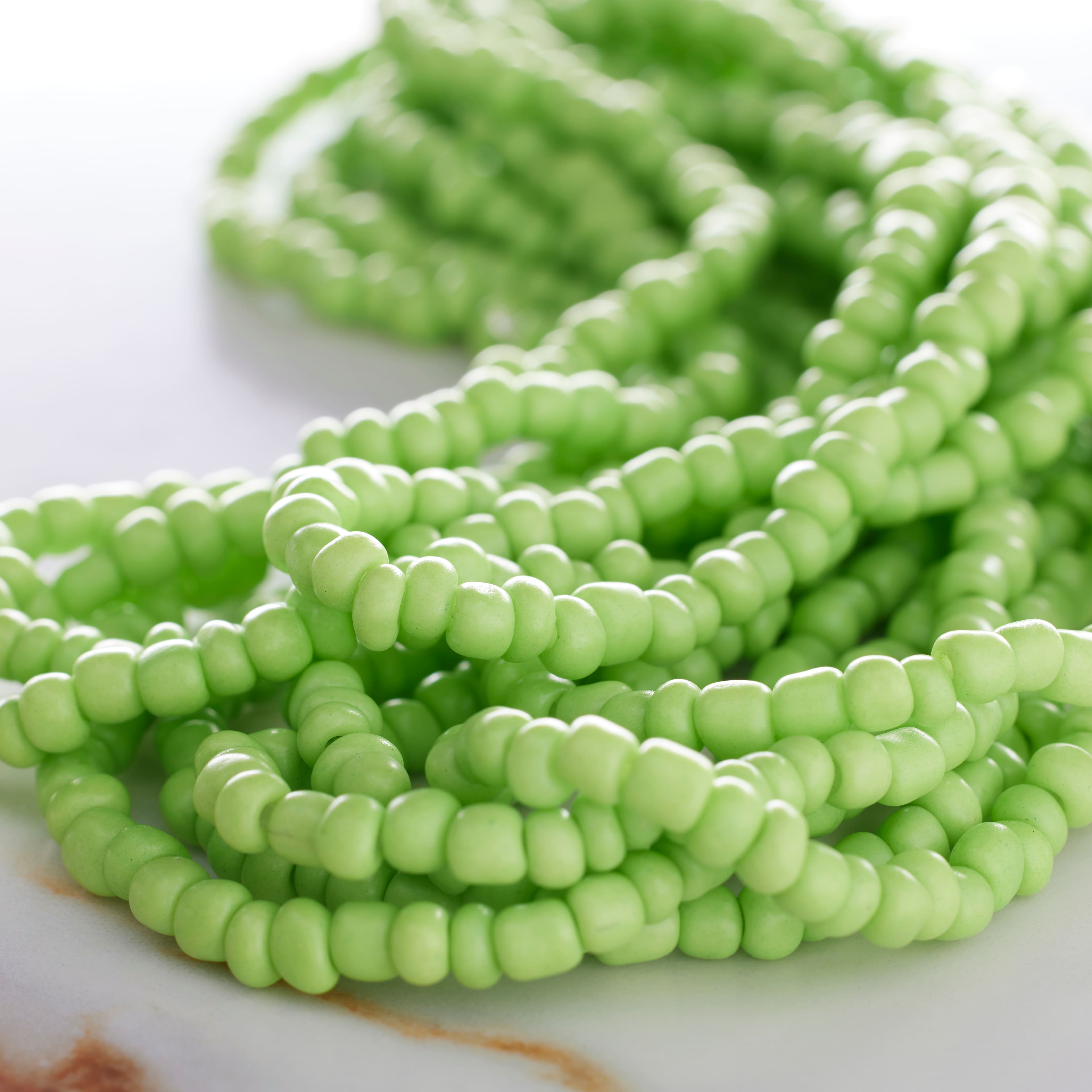 12 Pack: Green Glass Seed Beads, 6/0 by Bead Landing™