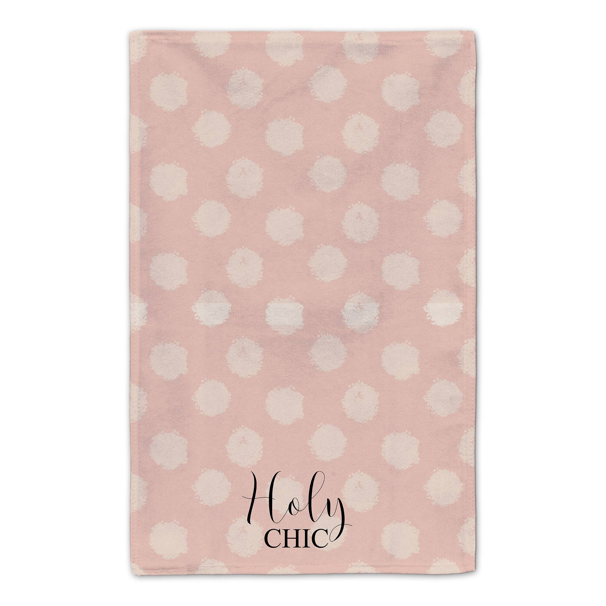 Holy Chic Pink Polka 16" x 25" Tea Towel - Set of 2