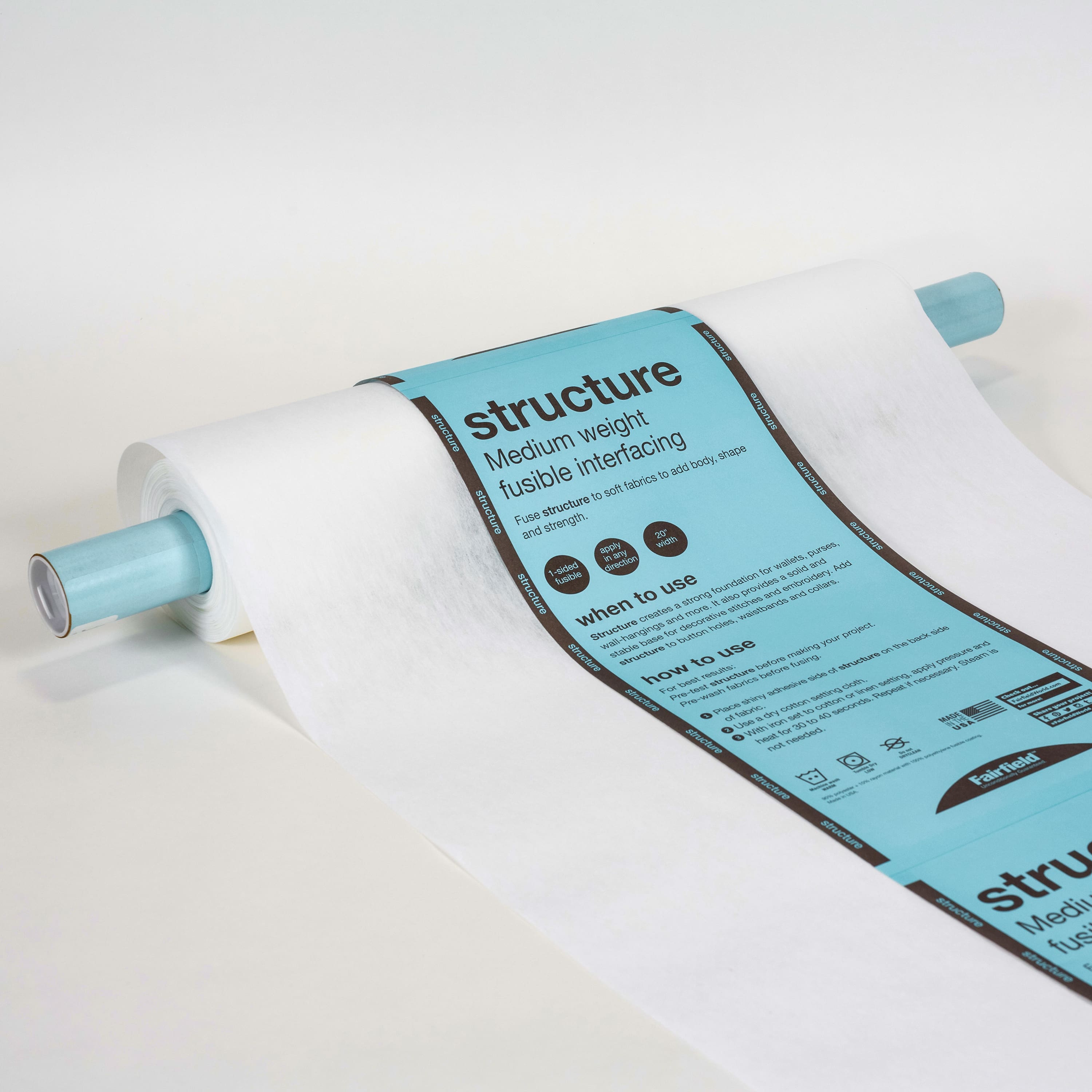 20 yd. Full Bolt: Fairfield&#x2122; Structure Medium Weight Fusible Interfacing Fabric