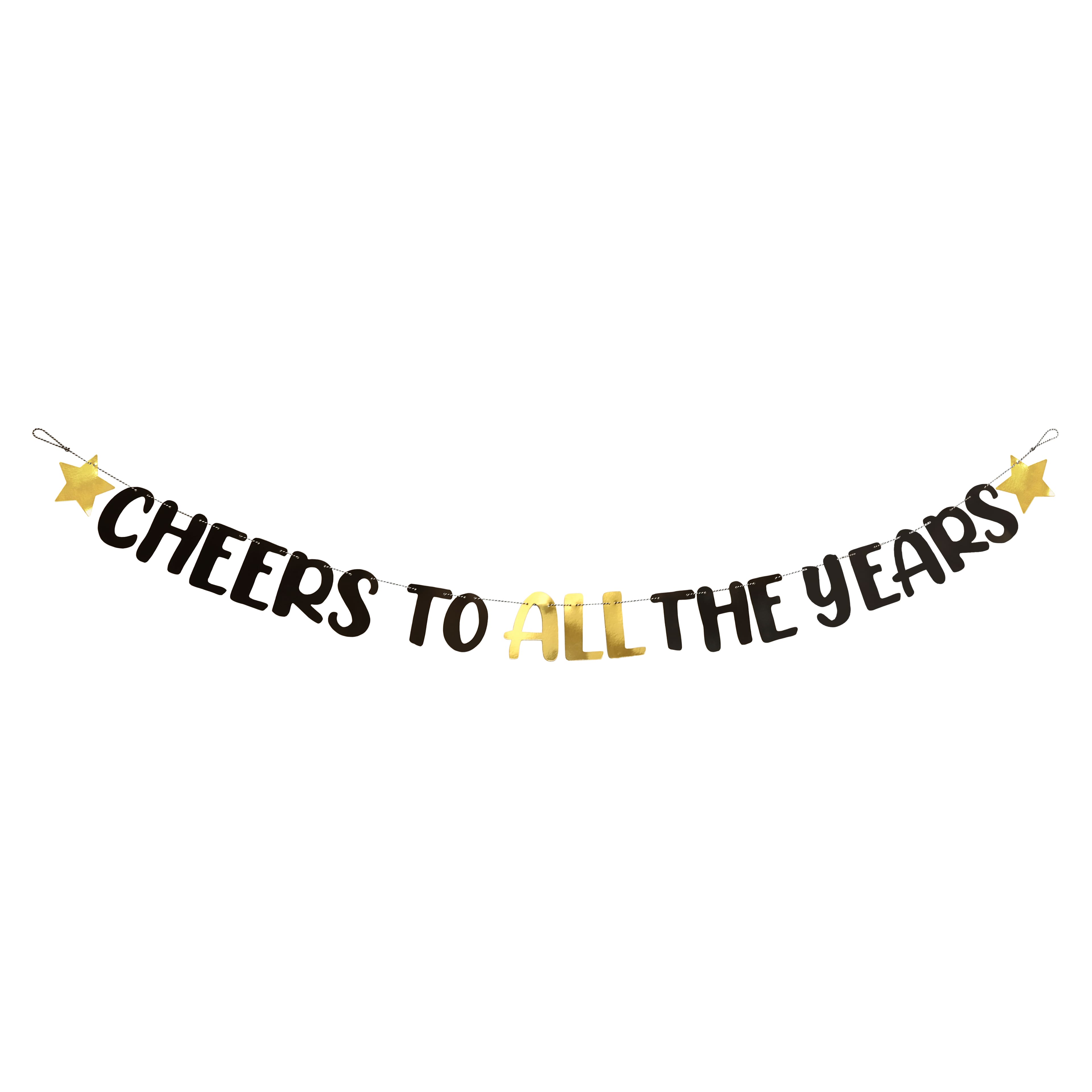 6ft. Black &#x26; Gold All The Years Banner by Celebrate It&#x2122;