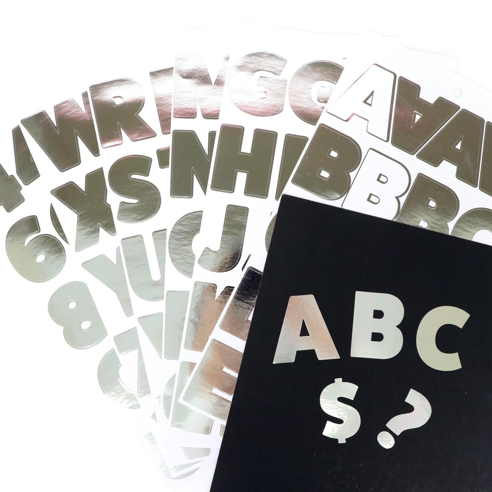 Silver Foil Bold Vinyl Alphabet Sticker Sheets by Recollections&#x2122;