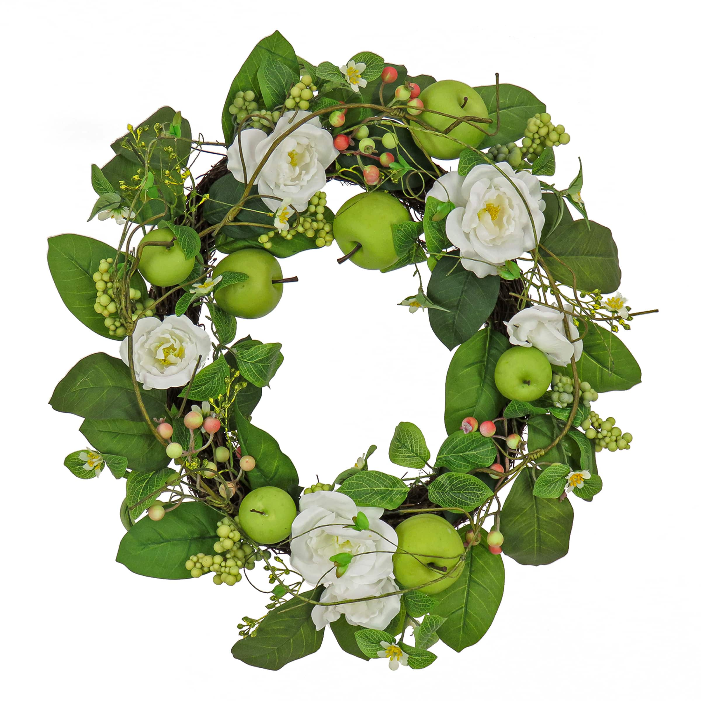 24&#x27;&#x27; Rose and Apples Wreath