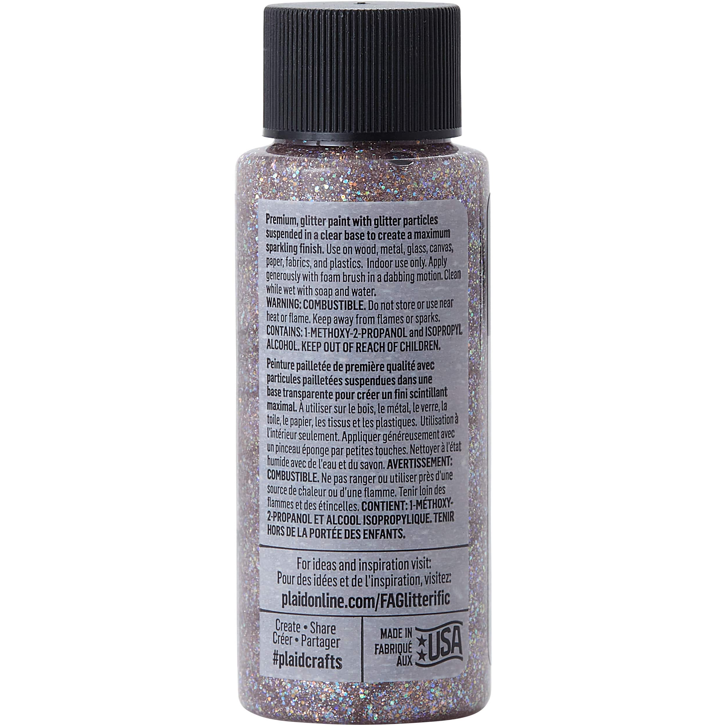 12 Pack: FolkArt® Glitterific Fine™ Glitter Acrylic Paint