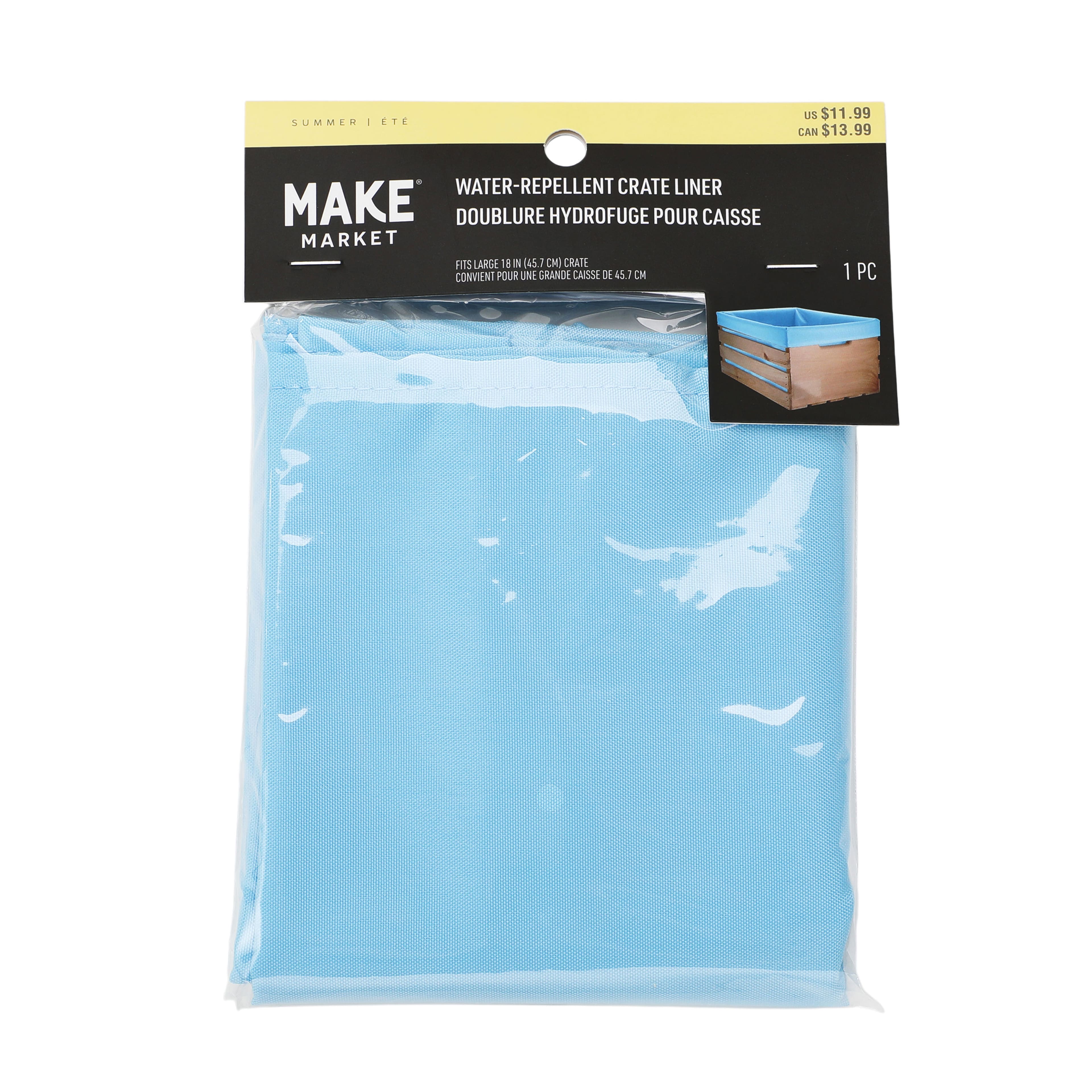 16" Light Blue Water-Resistant Crate Liner by Make Market®