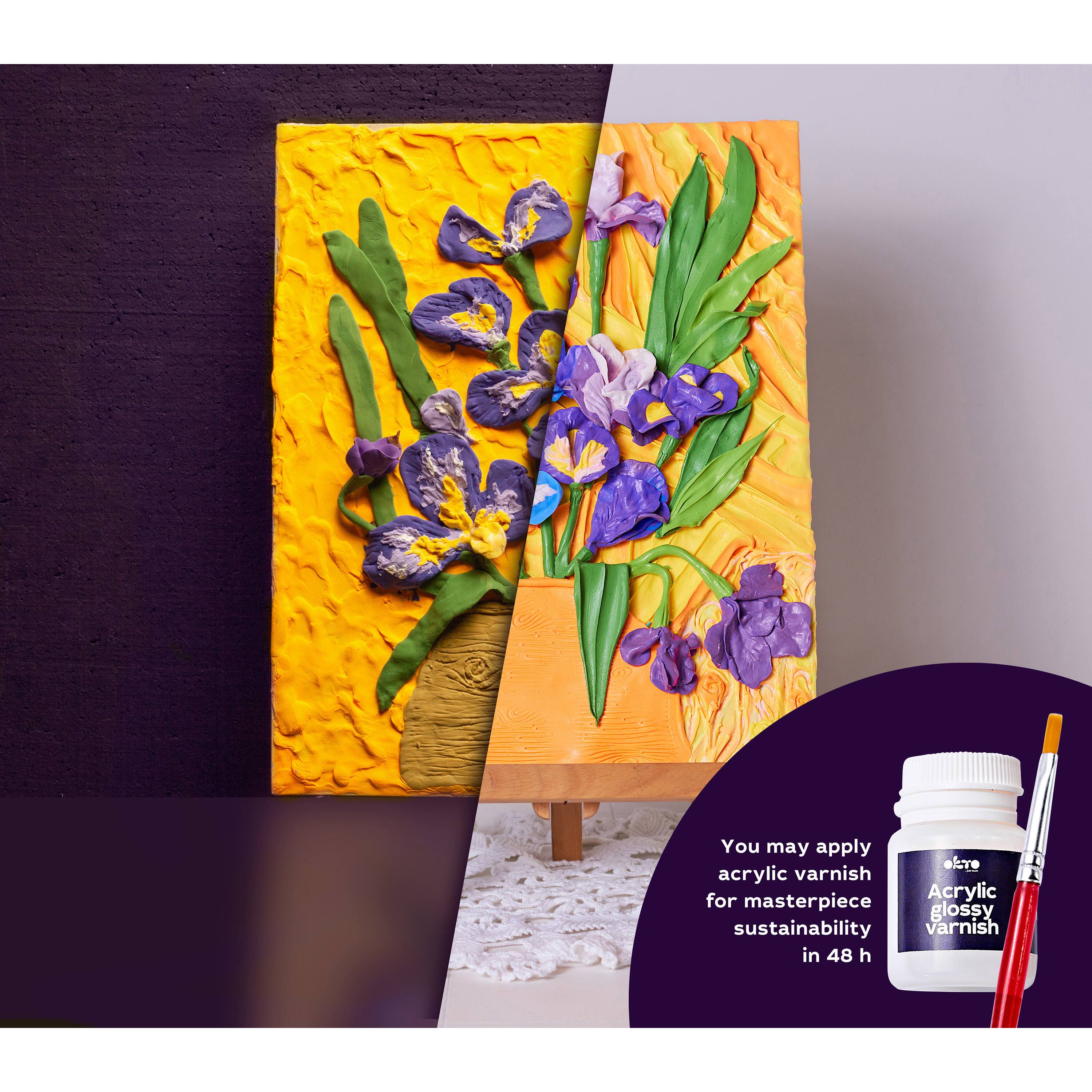 OKTO Sensory Art 3D Vincent Van Gogh Irises Clay Painting Kit