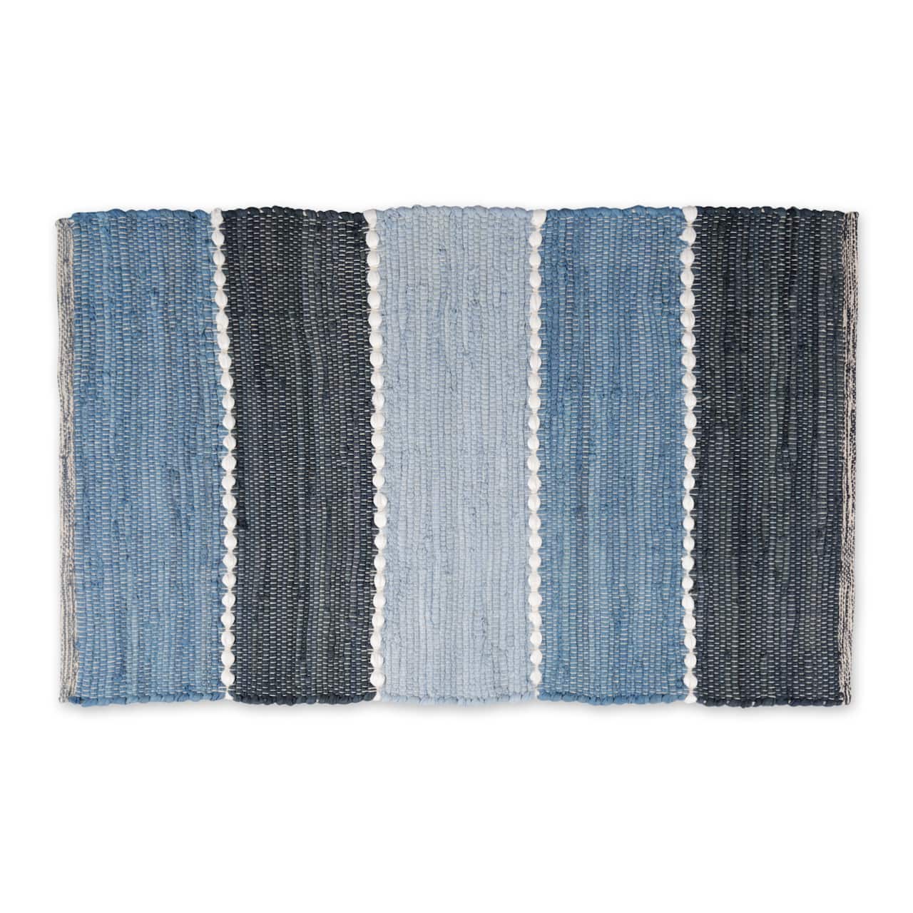DII® Color Block Cotton Chindi Rug, 2ft. x 3ft., Color: Denim | Michaels