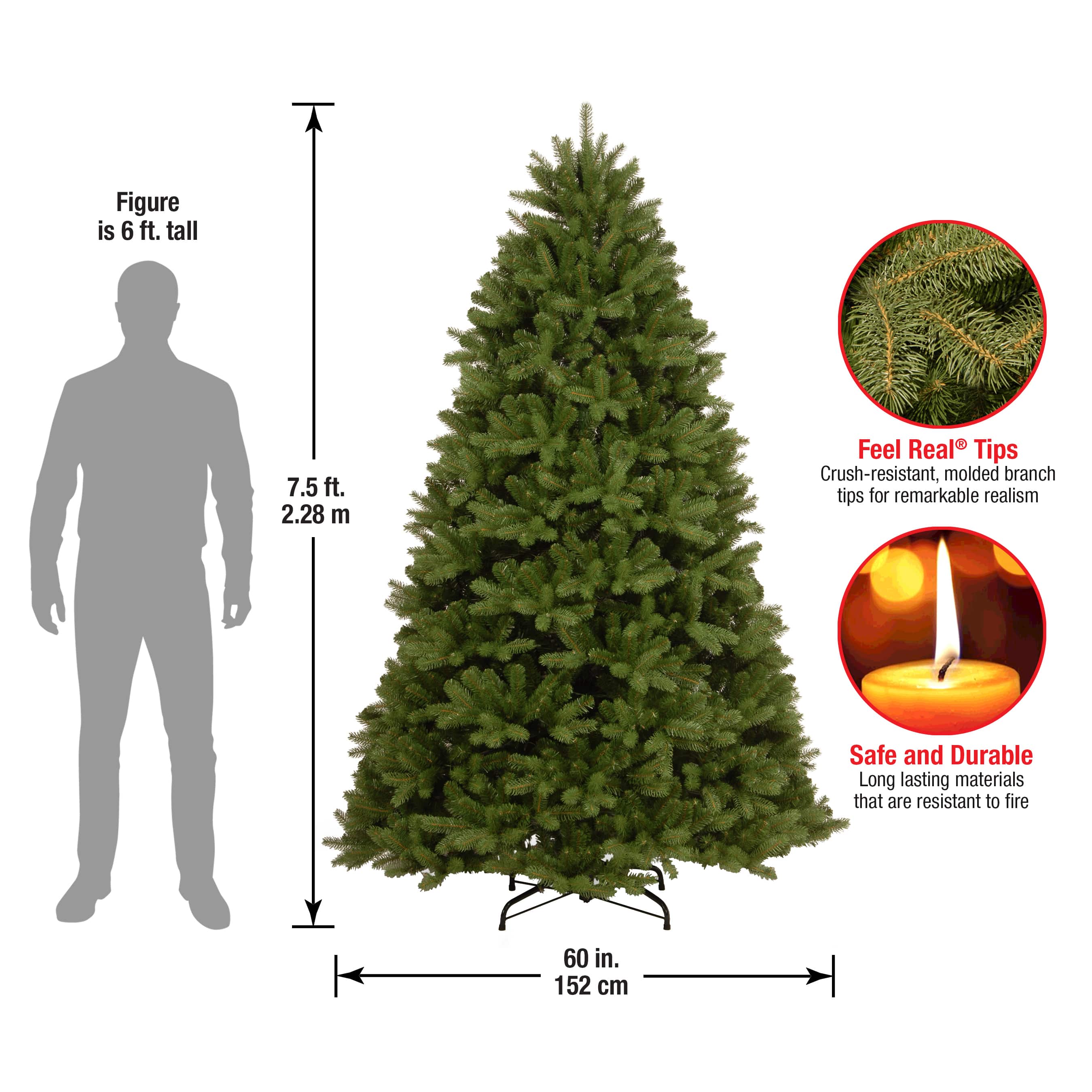 7.5ft. Unlit Newberry&#xAE; Spruce Artificial Christmas Tree