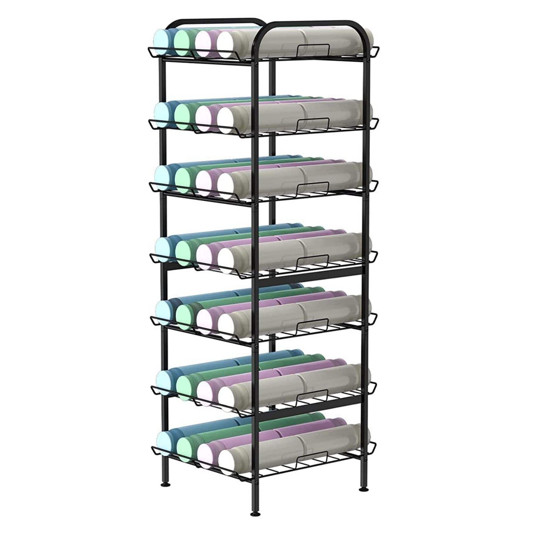 NEX™ 43" Black Freestanding 7-Tier Water Bottle Organizer