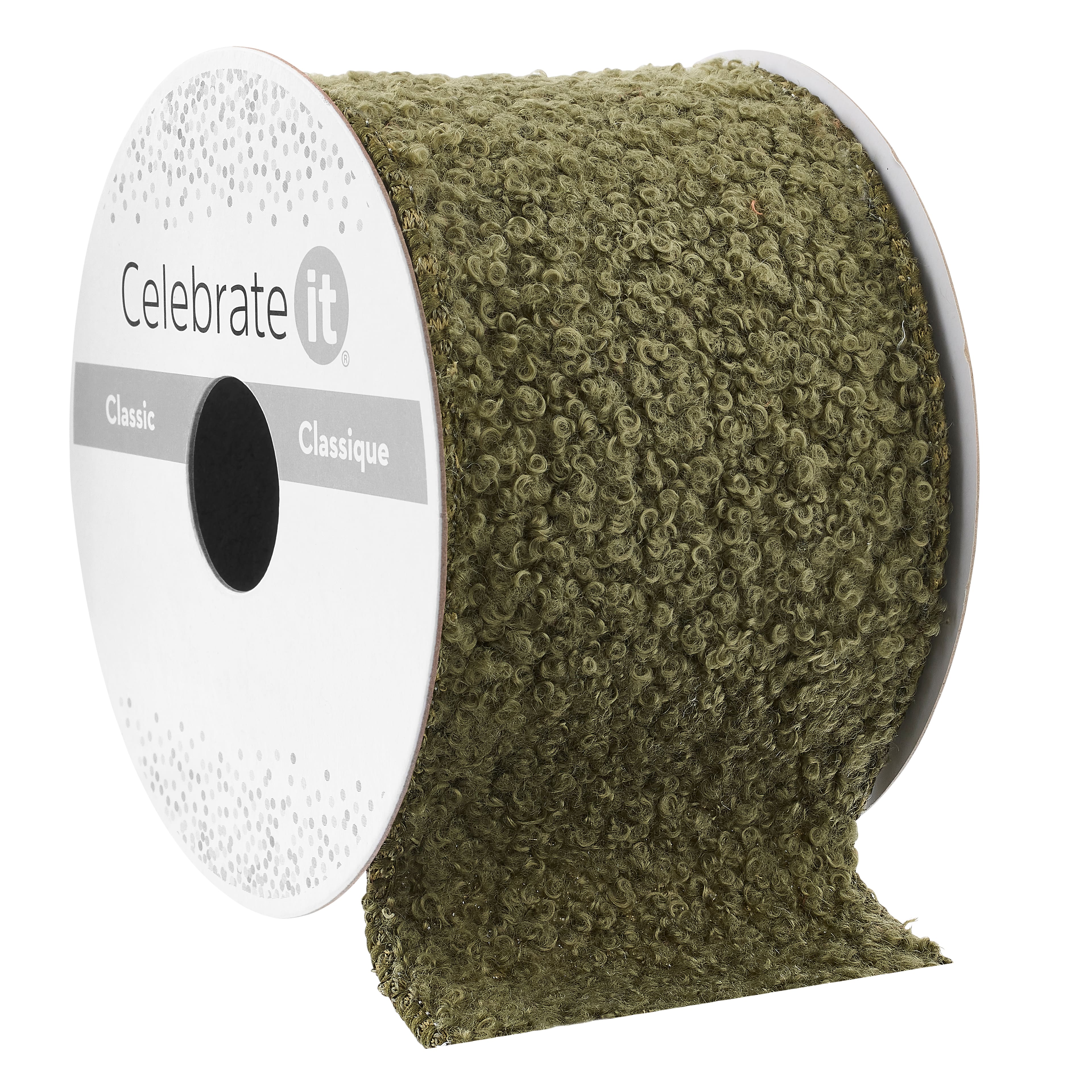 2.5&#x22; x 3yd. Faux Fur Sherpa Wired Ribbon by Celebrate It&#xAE; Classic