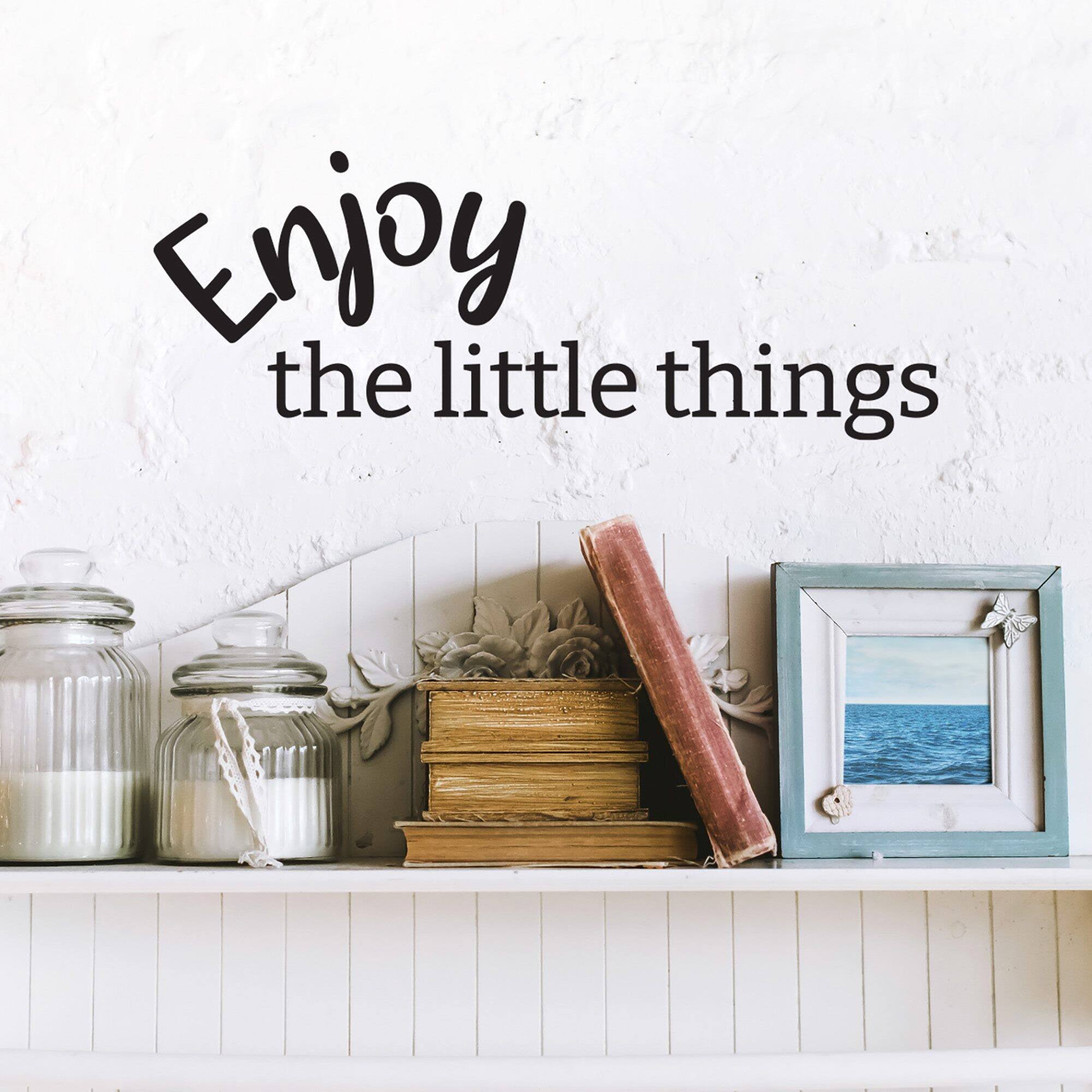 Leisure Arts&#xAE; Vinyl Enjoy the Little Things Black Wall Decal
