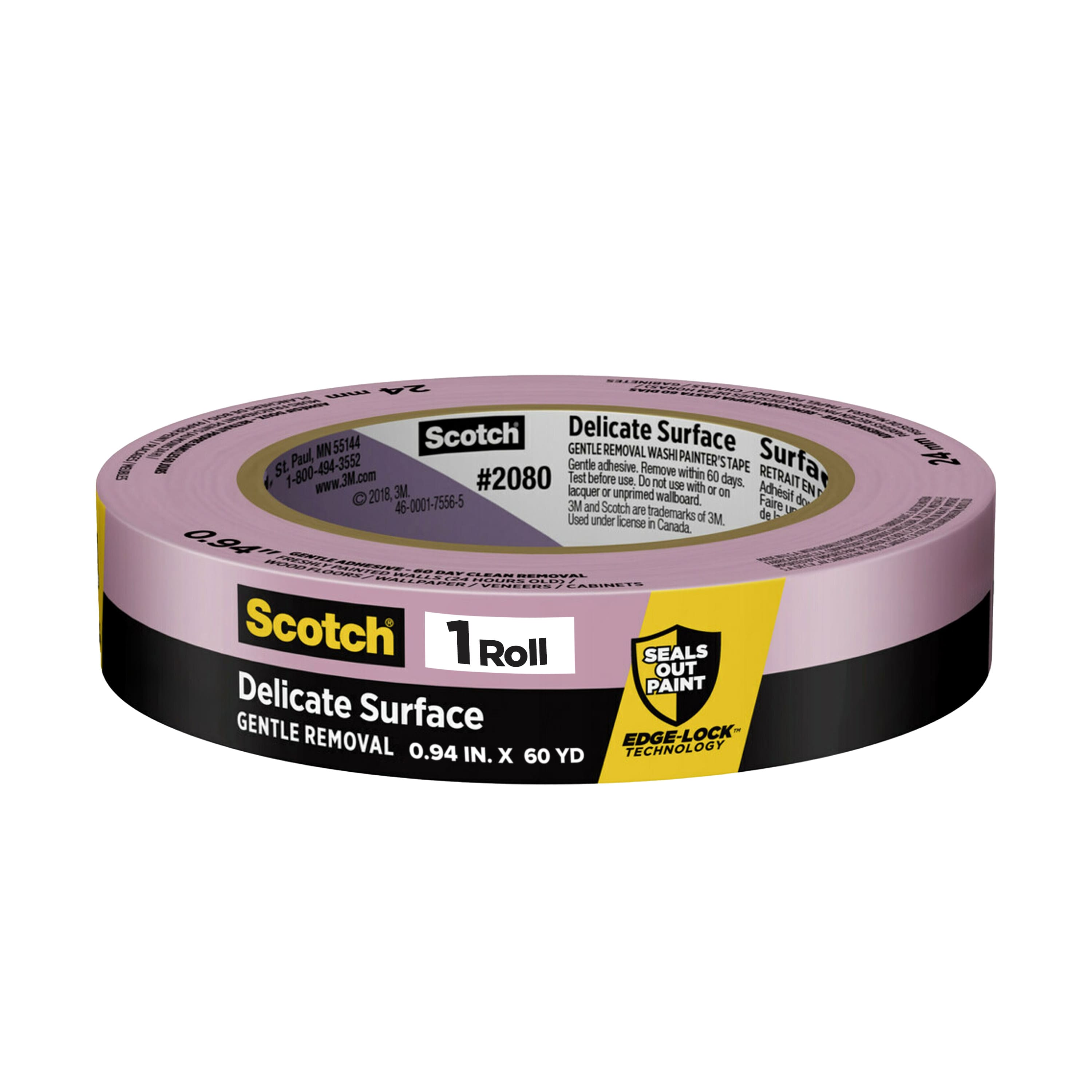 Ruban de masquage pour surfaces délicates de 24 mm x 54,9 m de Scotch