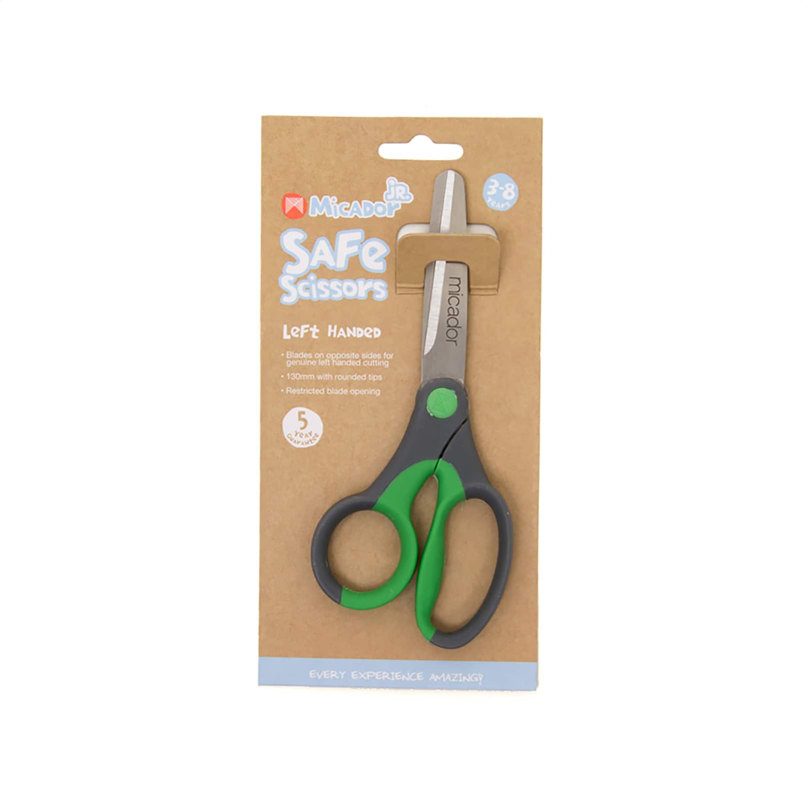 Micador Jr. Green Left-Handed Safe Scissors