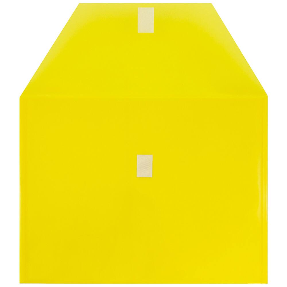 JAM Paper 9.5&#x22; x 12.5&#x22; Yellow Plastic Hook &#x26; Loop Closure Envelopes, 12ct.
