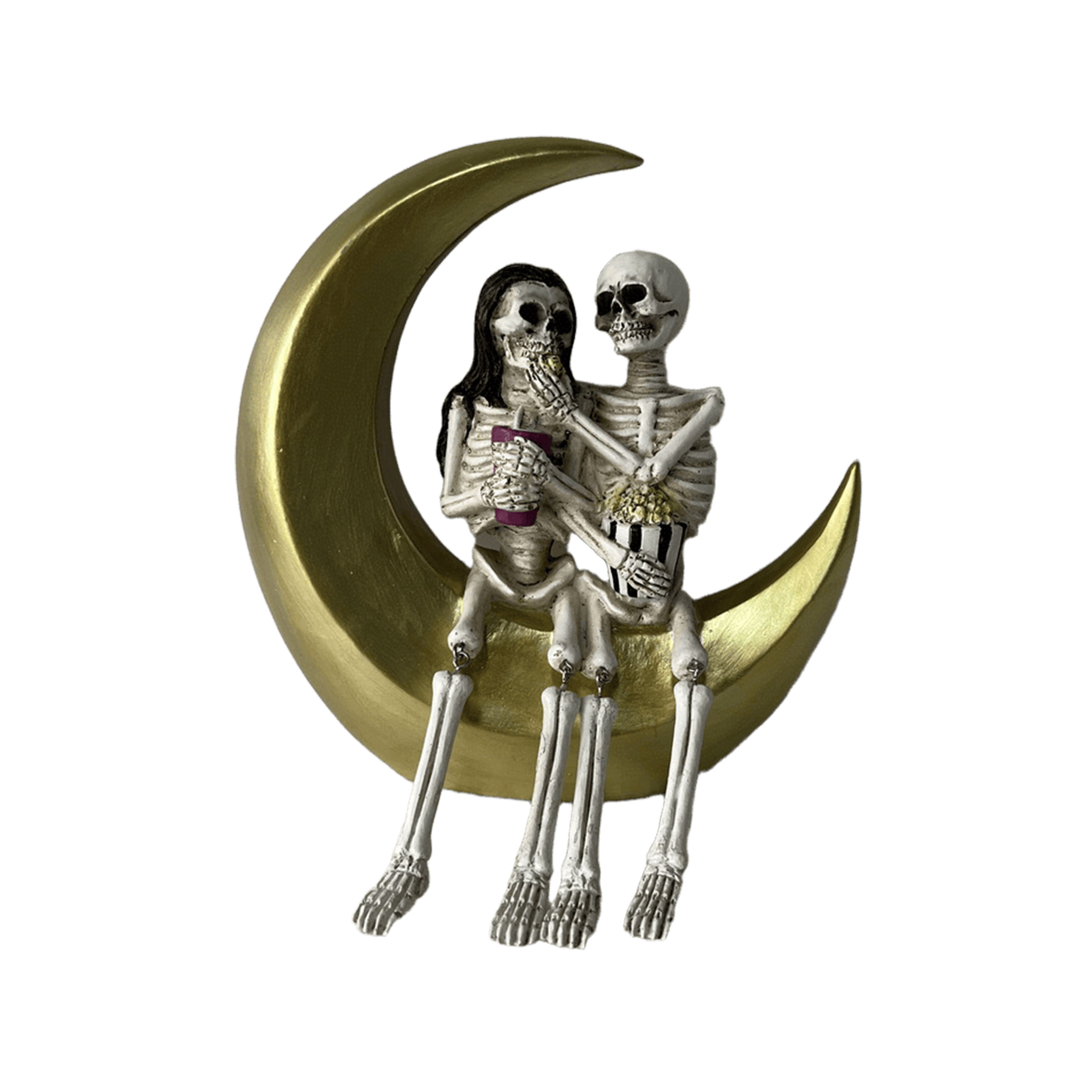 7.5" Skeleton Lovers on Gold Moon Tabletop Décor by Ashland®