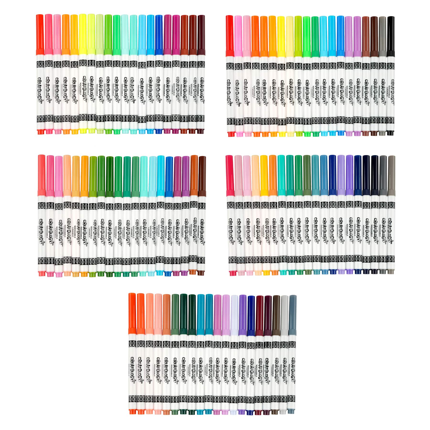 100 Colour Round Tip Washable Marker Set by Creatology™