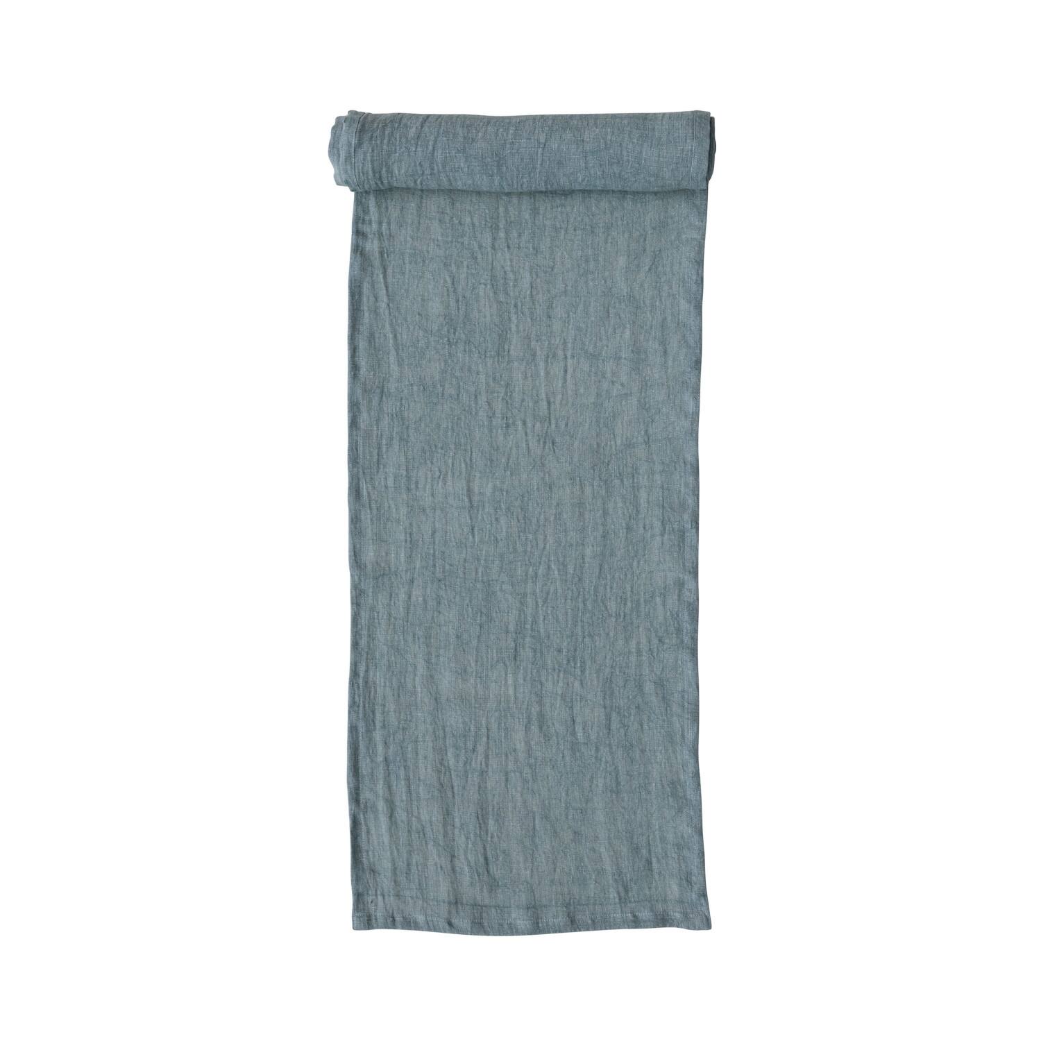 108&#x22; Stonewashed Linen Table Runner