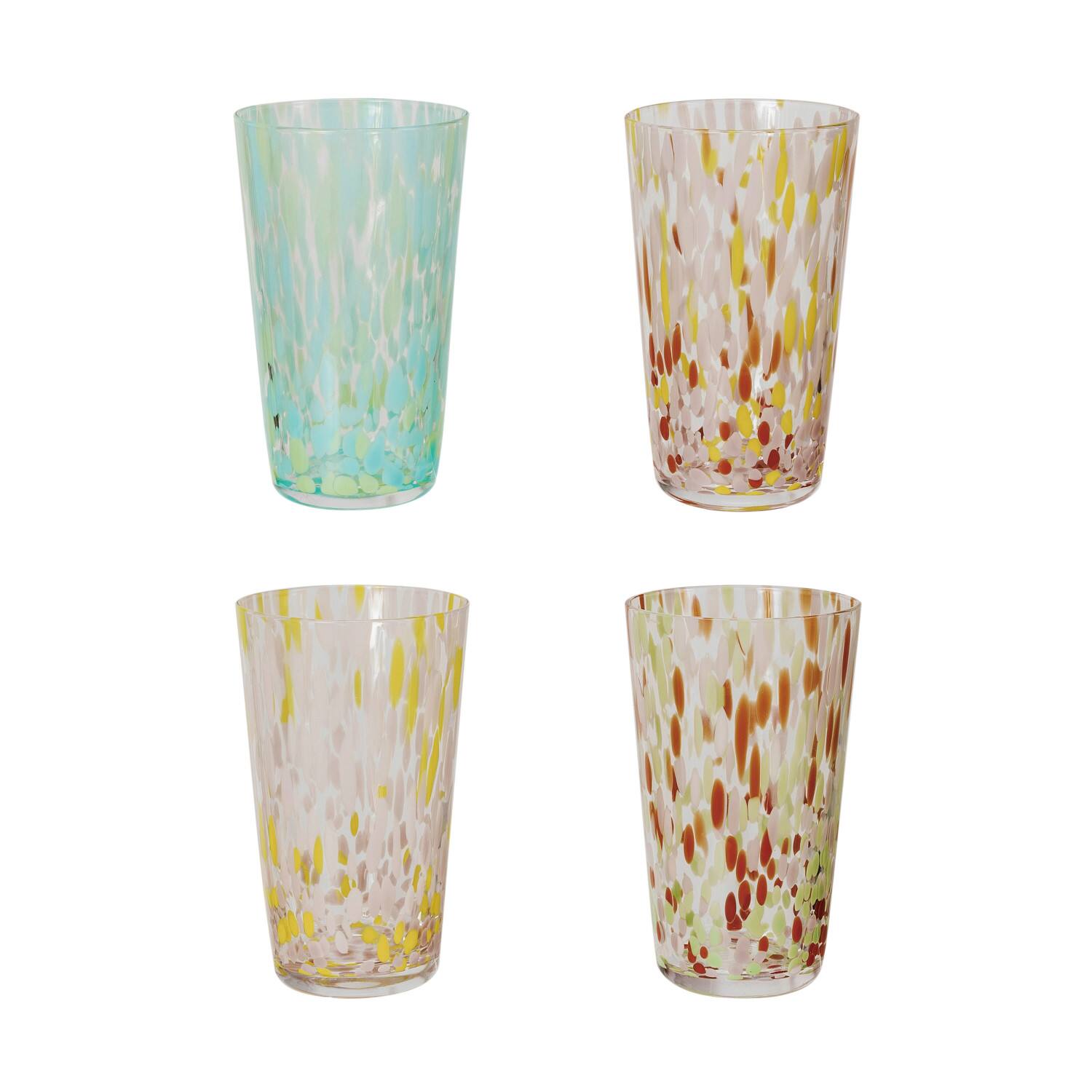 Hello Honey® Round Varied Multicolor Drinking Glass Set