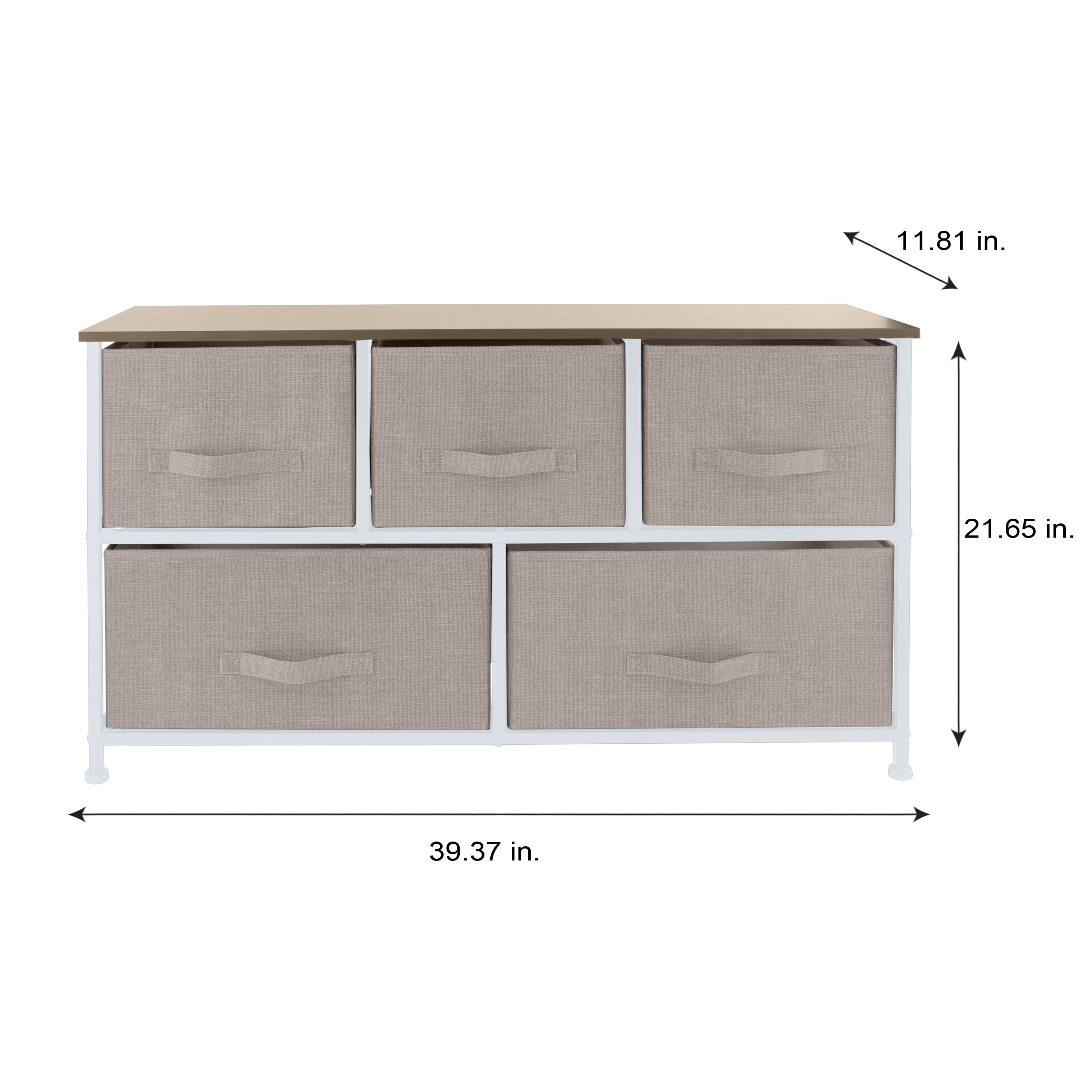 Simplify 5 Drawer Storage Dresser