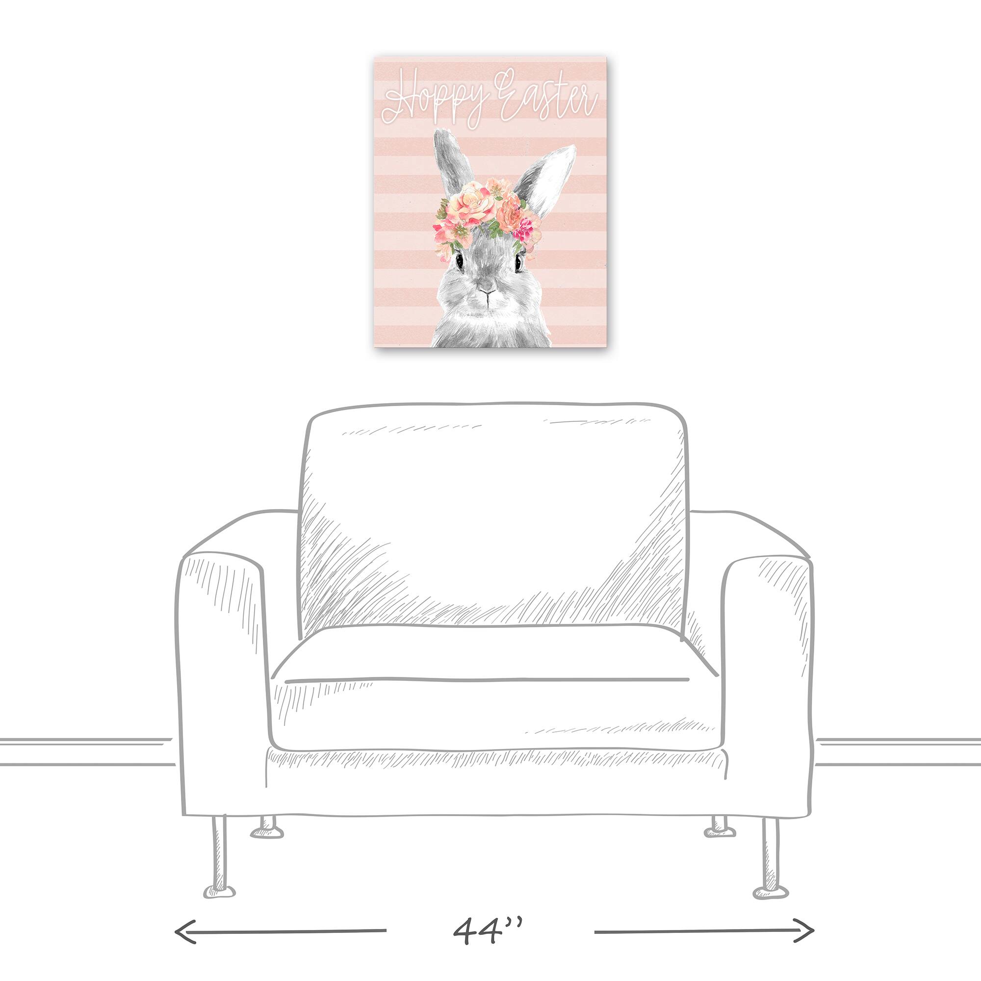 Hoppy Easter Rabbit 16" x 20" Canvas Wall Art