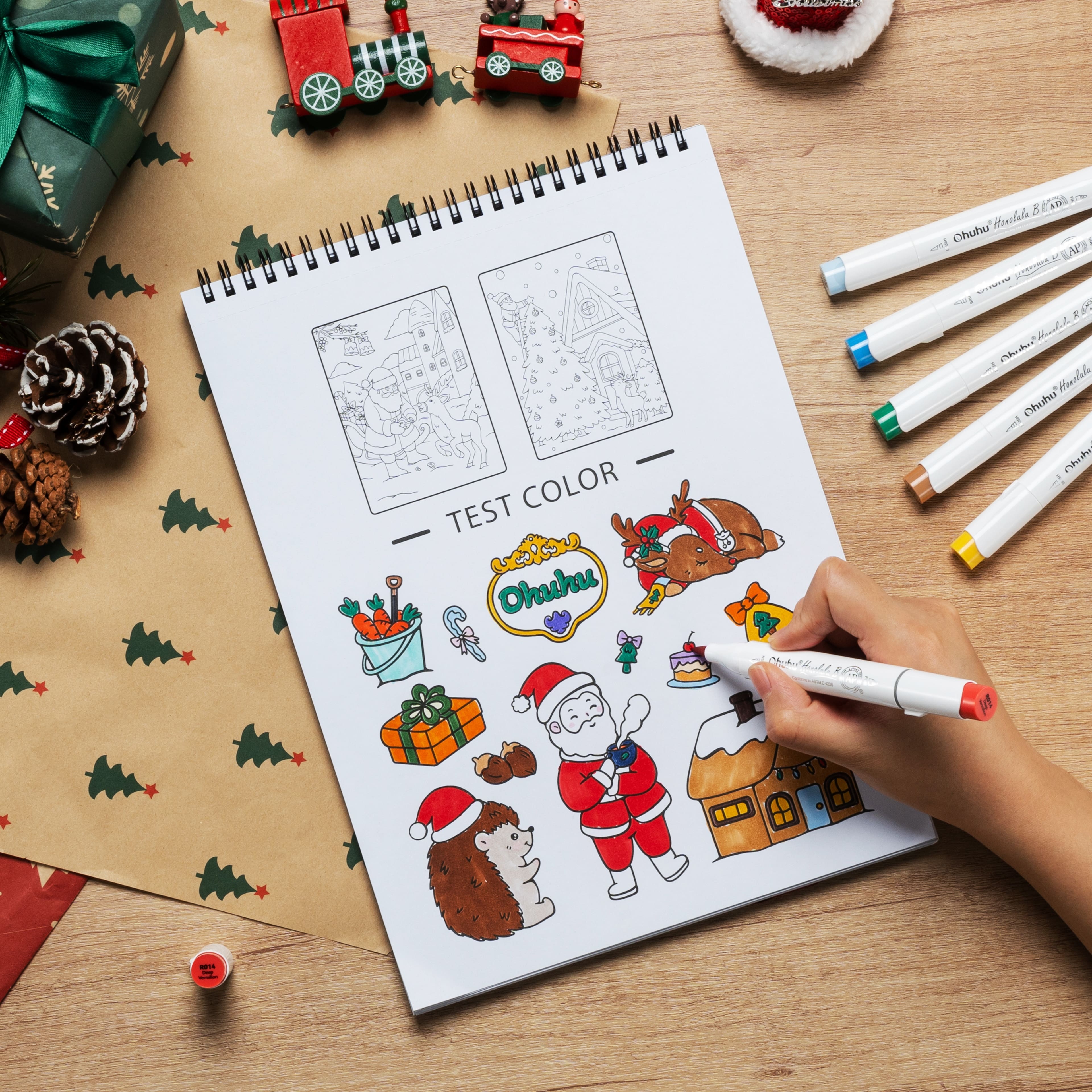 Ohuhu&#xAE; Winter Wonderland Coloring Activity Book &#x26; Premium Markers