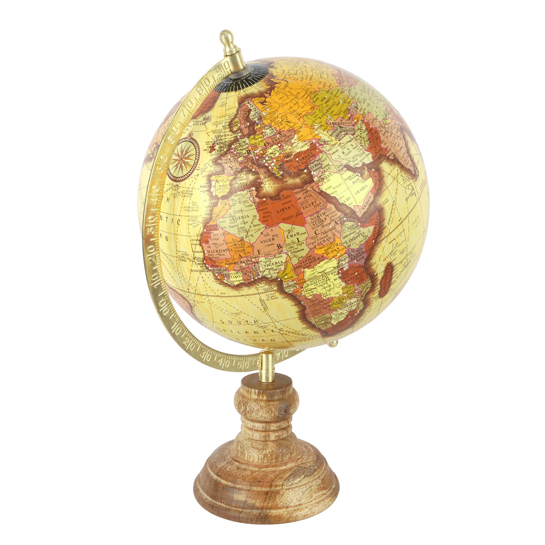 13&#x22; Brown &#x26; Natural Tabletop Globe by Ashland&#xAE;